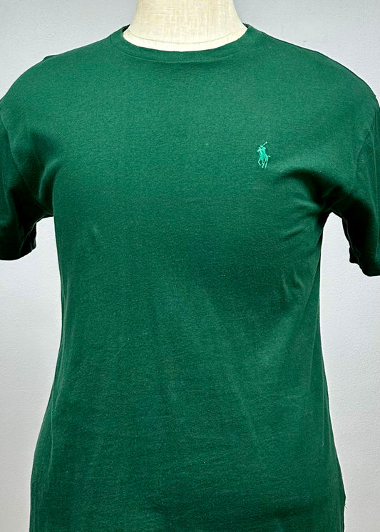 Camiseta cuello redondo Polo Ralph Lauren 🏇🏼 color verde oscuro Talla S Entalle Regular