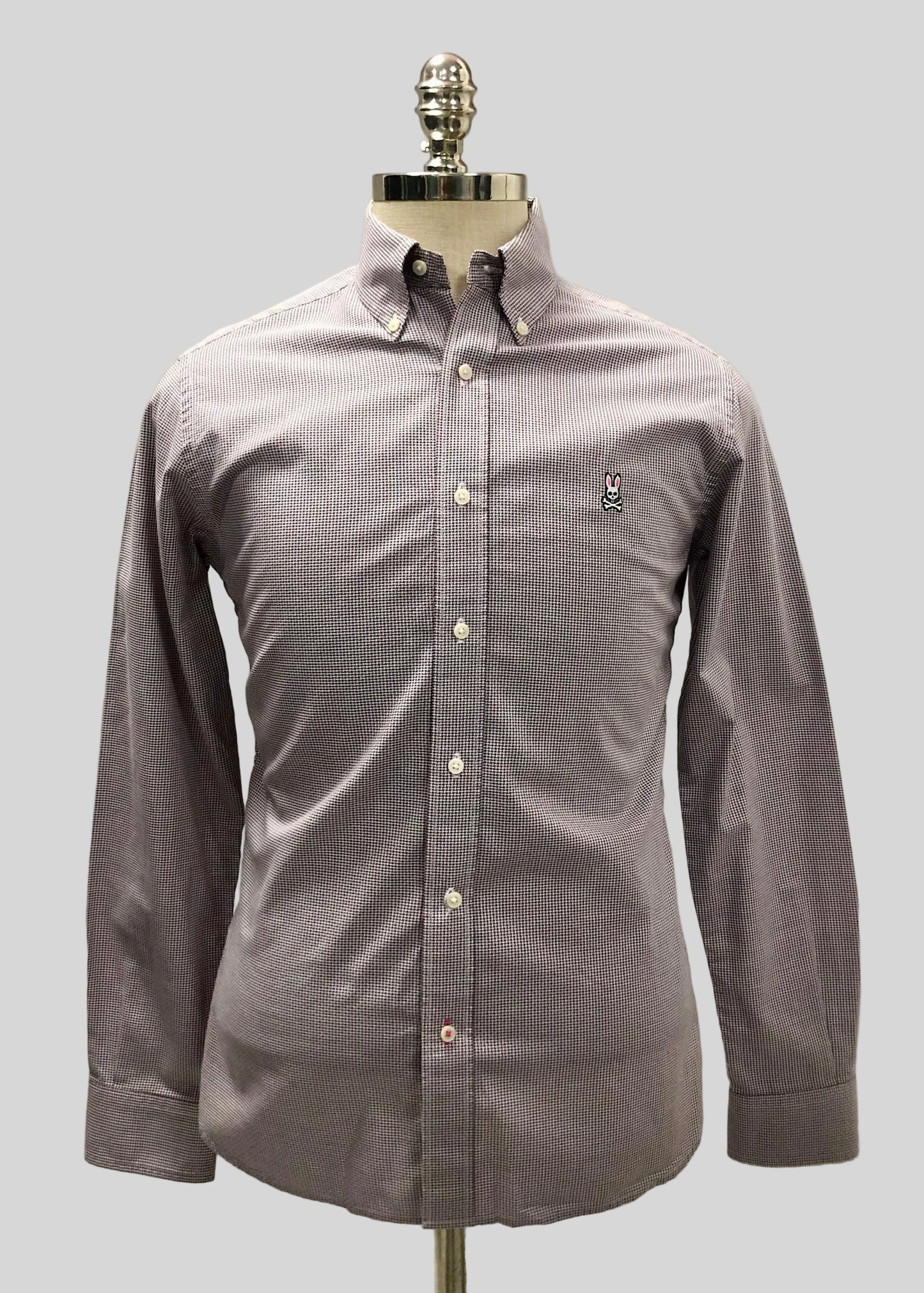 Camisa de botones Psycho Bunny 🐰 de cuadro en rojo, azul y blanco Talla S Entalle Regular