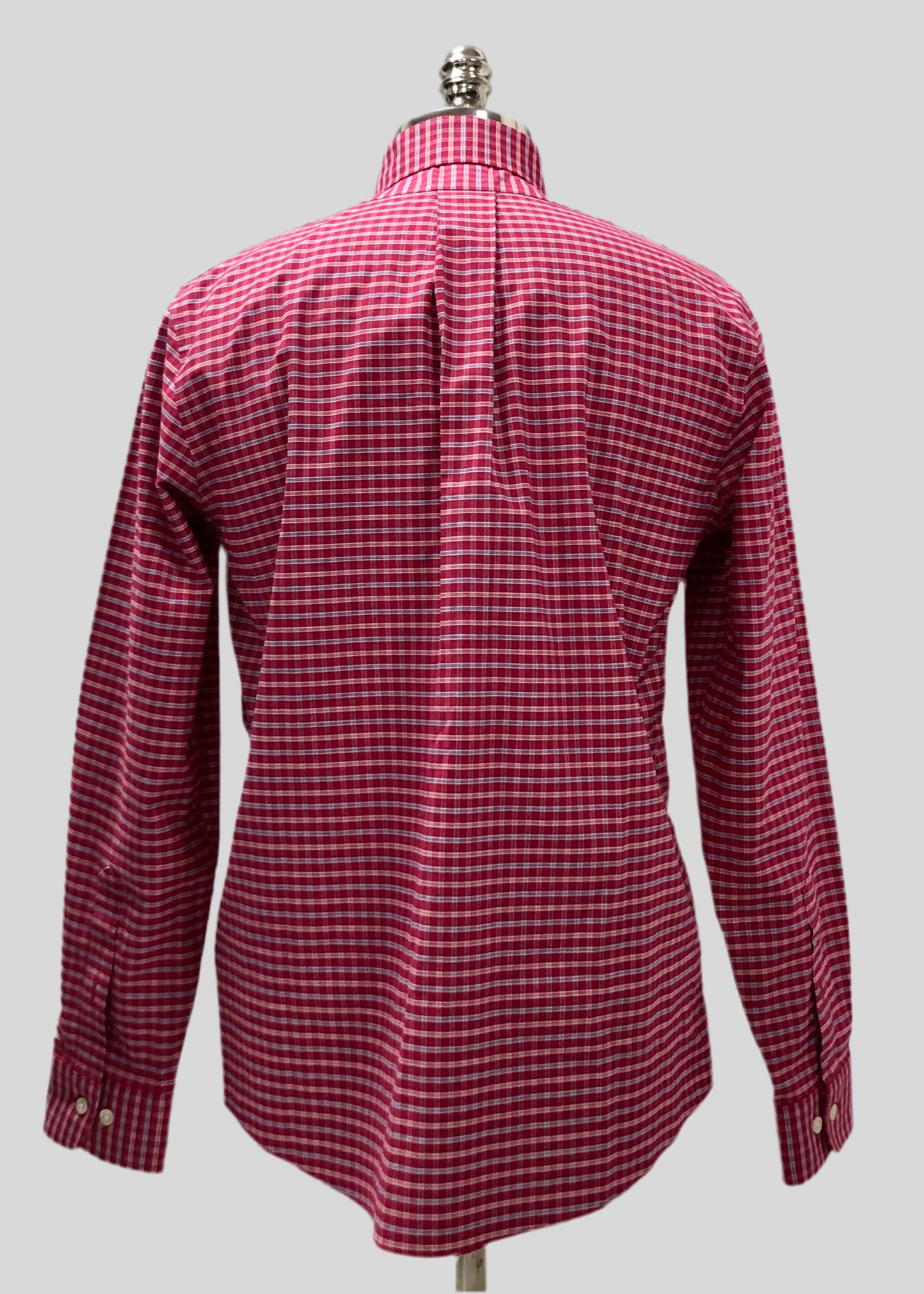 Camisa Brooks Brothers 🐑 color rojo con cuadros en azul y blanco Talla M Entalle Regular