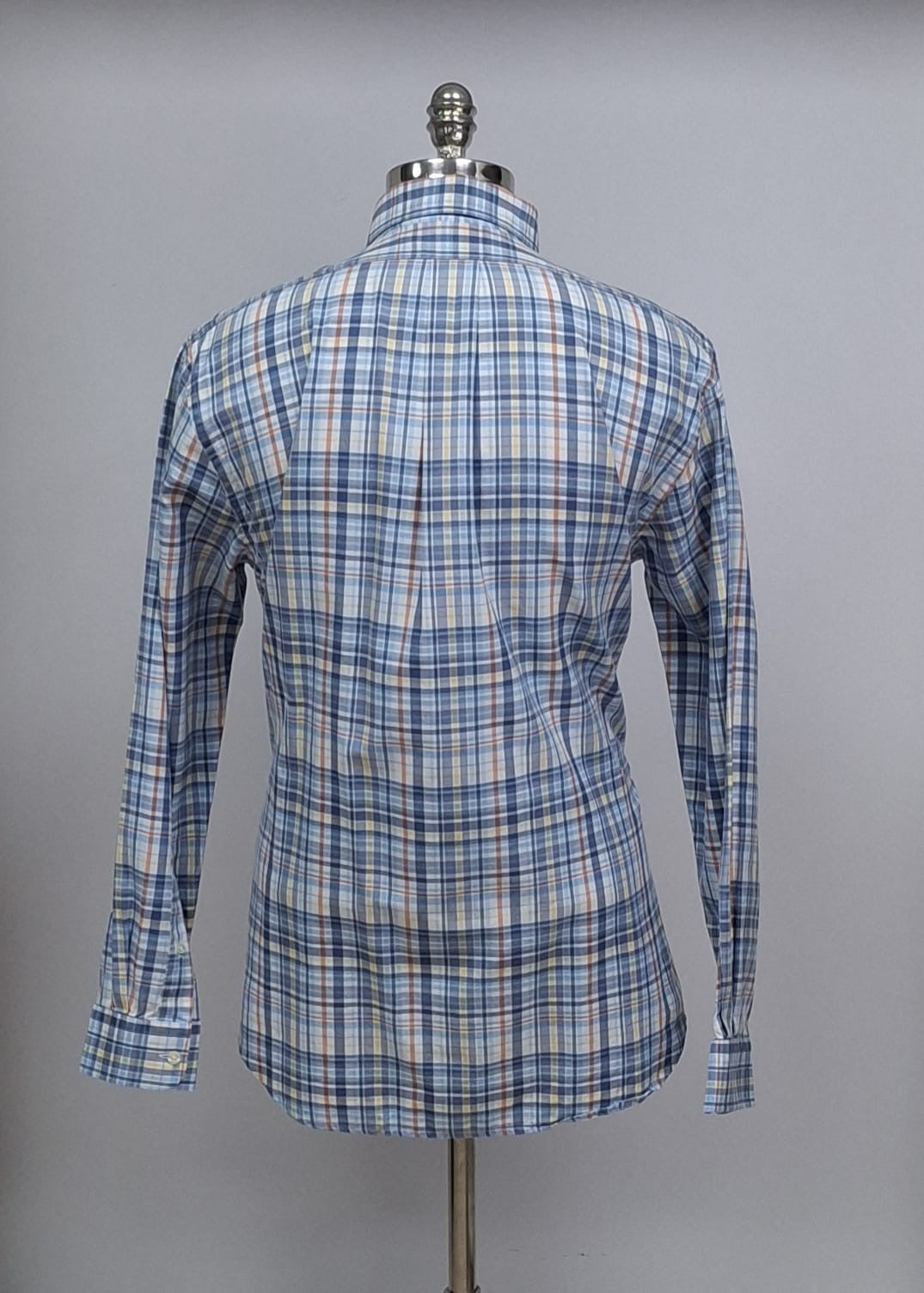 Camisa de botones Vineyard Vines 🐳 color blanco de cuadros en color naranja, azul, celeste y amarillo Talla L Entalle Slim Fit