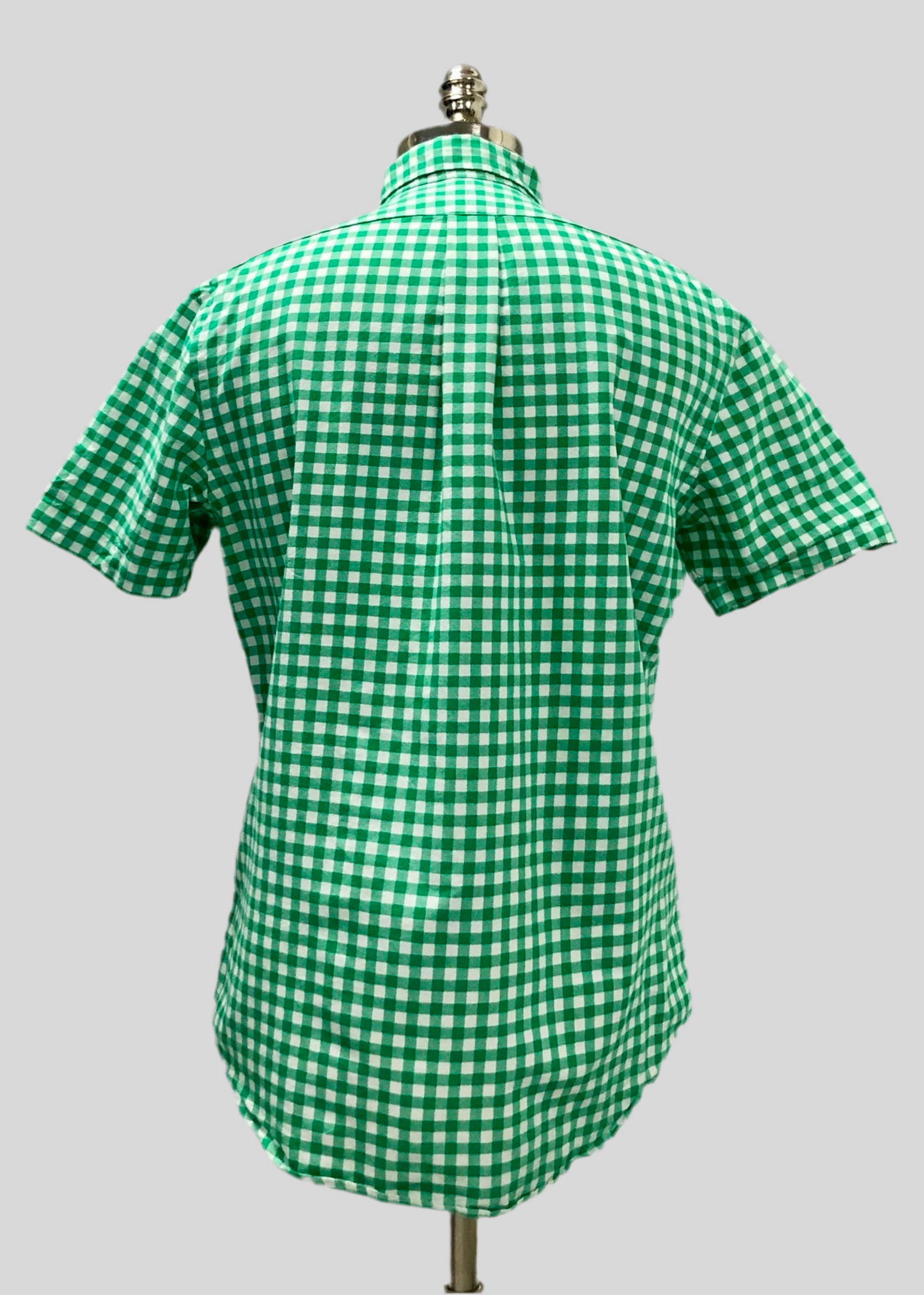 Camisa Polo Ralph Lauren 🏇🏼 Oxford con patron de cuadros gingham verde y blanco Talla M Entalle Clásico