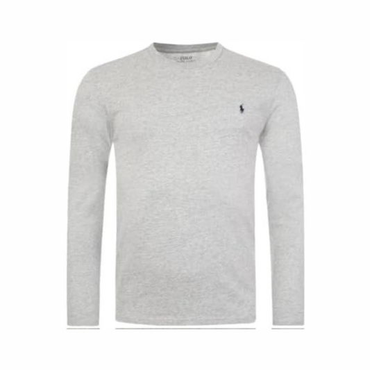 Camiseta cuello redondo Polo Ralph Lauren 🏇🏼 color gris manga larga Talla L Custom Slim Fit