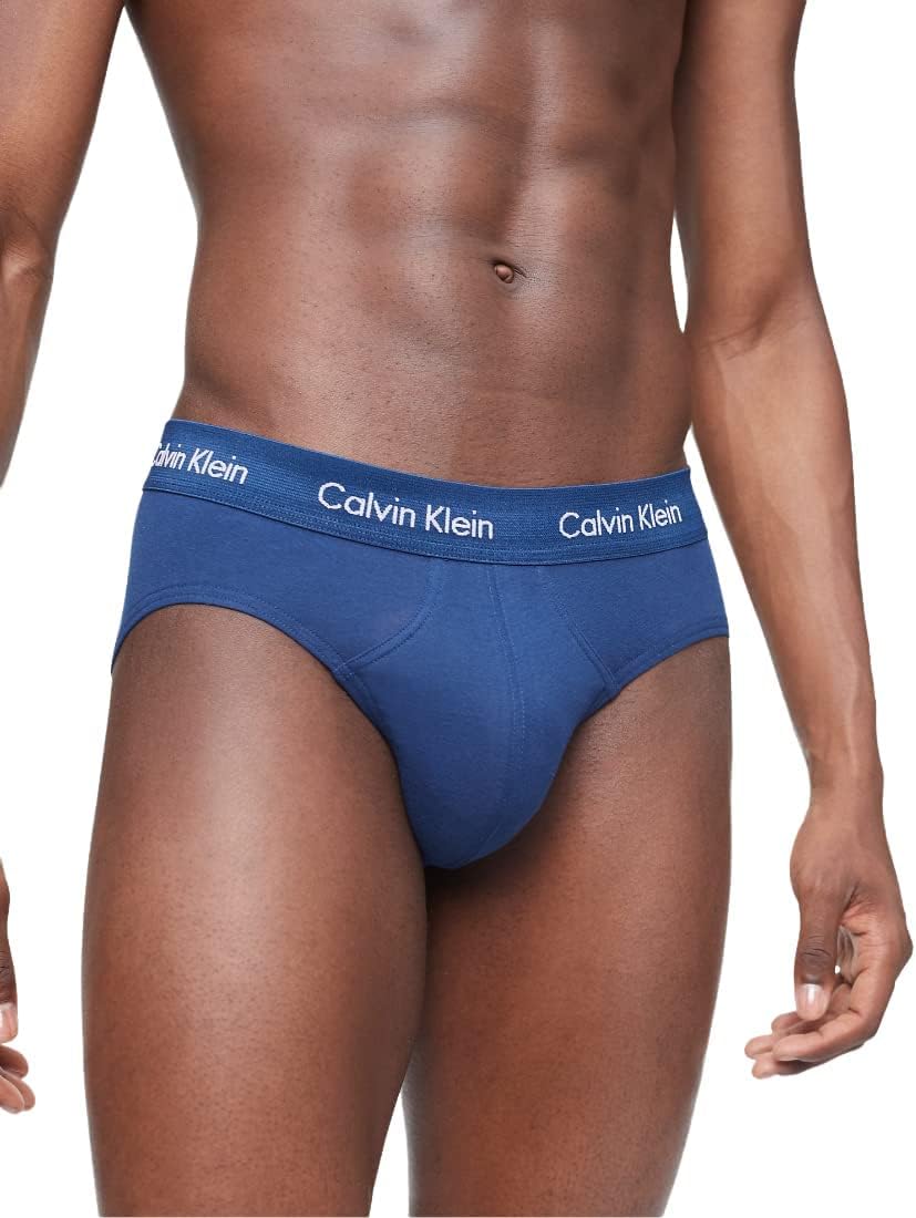 Paquete de 5 Calzoncillos a la cintura Calvin Klein - Tela microfibra stretch en color negro, azul y gris Talla XL