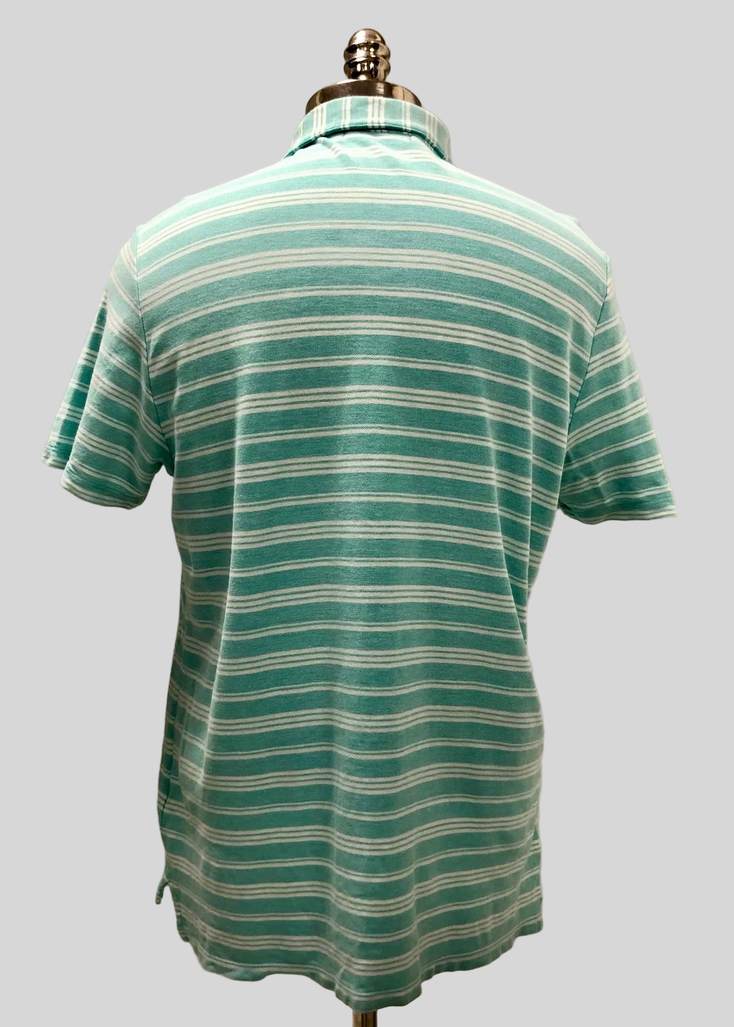 Camiseta Polo Vineyard Vines 🐳 con rayas en turquesa y blanco Talla M Entalle Regular