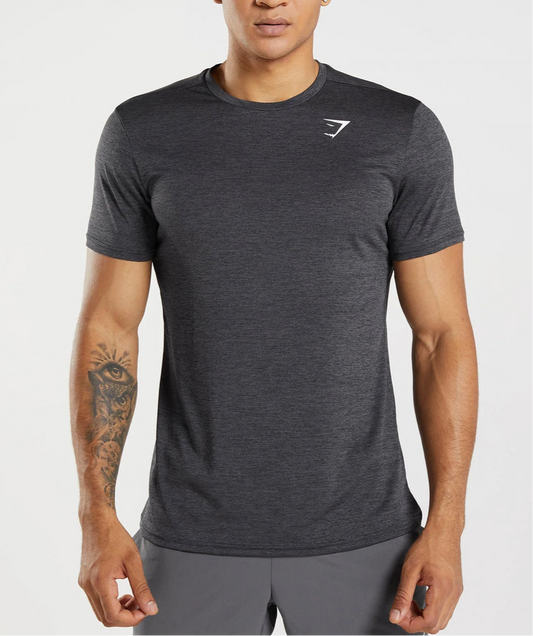 Camiseta de entrenamiento cuello redondo Gymshark 🏋🏽 color gris oscuro manga corta Talla XXL