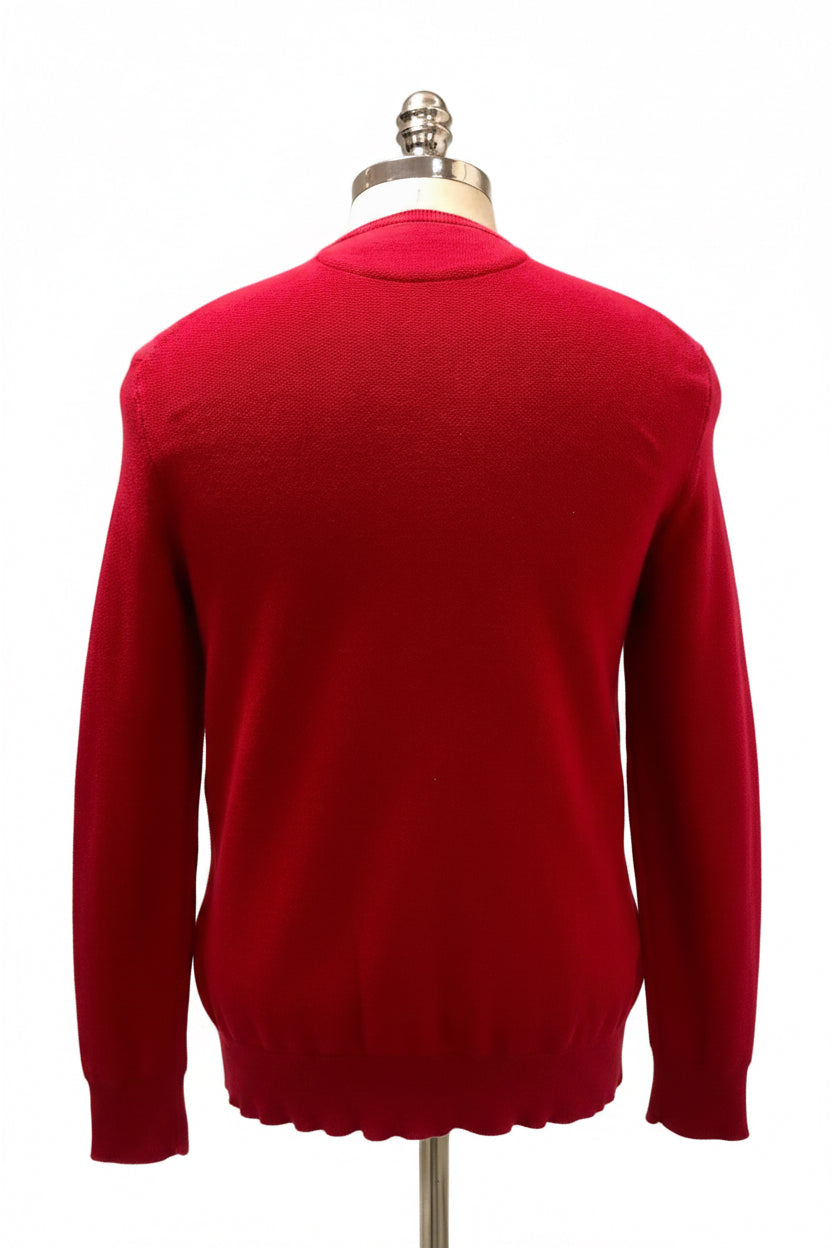 Sueter Jersey Polo Ralph Lauren 🏇🏼 cuello redondo color rojo con logo negro Talla M