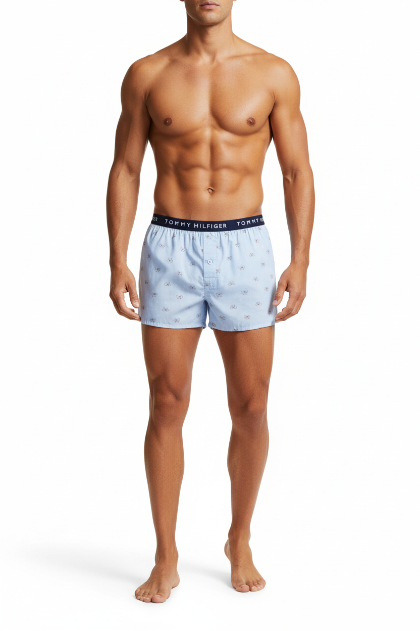 Paquete de 4 Boxer Briefs Tommy Hilfiger 🇺🇸 Clásicos de Tela algodón con patrón de cuadros Talla XL