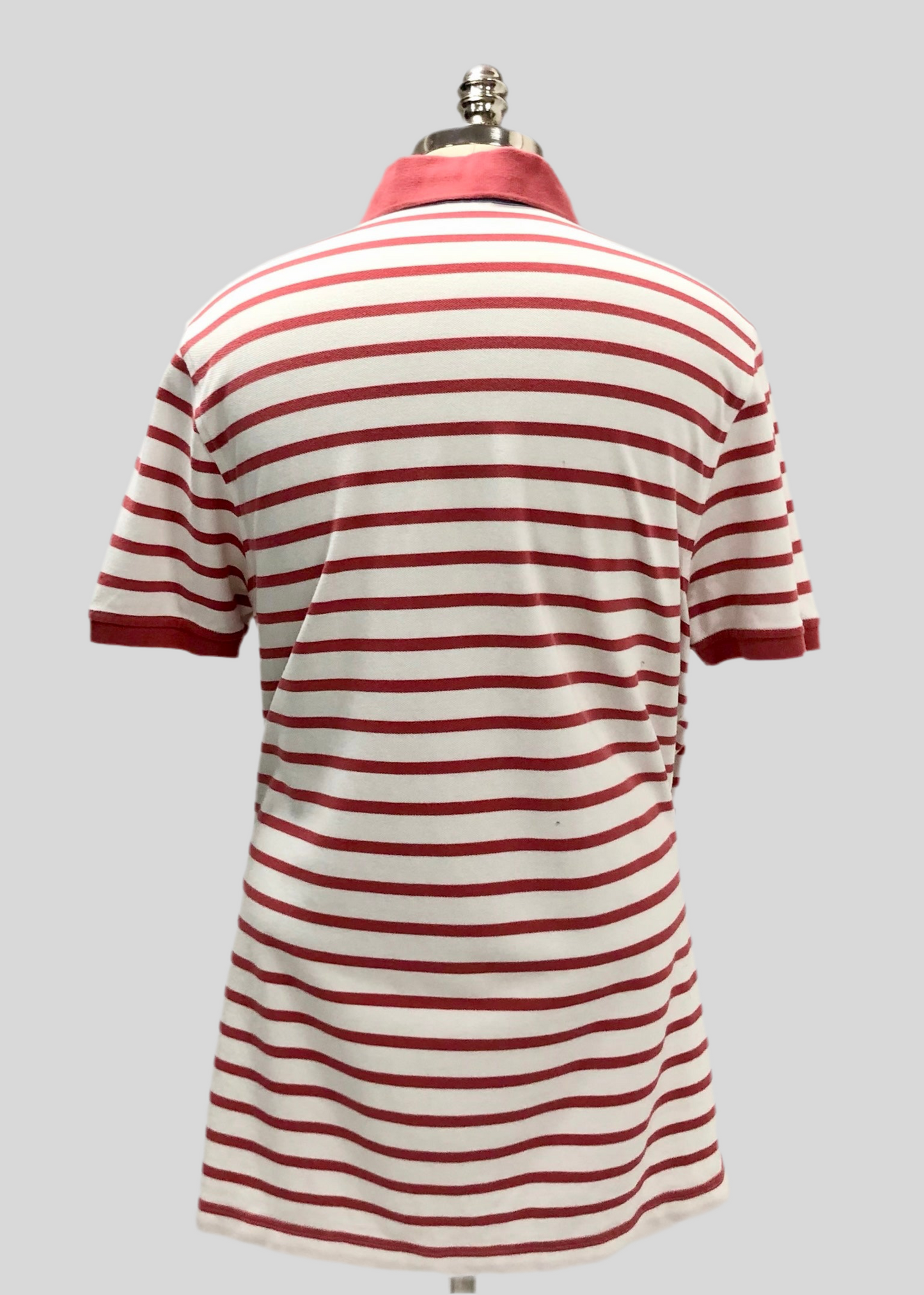Camiseta Polo Brooks Brothers 🐑 con patrón de rayas en color rojo y blanco Talla XXL Entalle Slim Fit