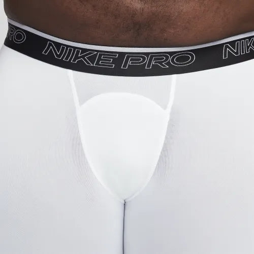 Mallas de entrenamiento Nike ✔️ Pro Dri-FIT para hombre en Color blanco y cintura en negro Talla L, XL y XXL