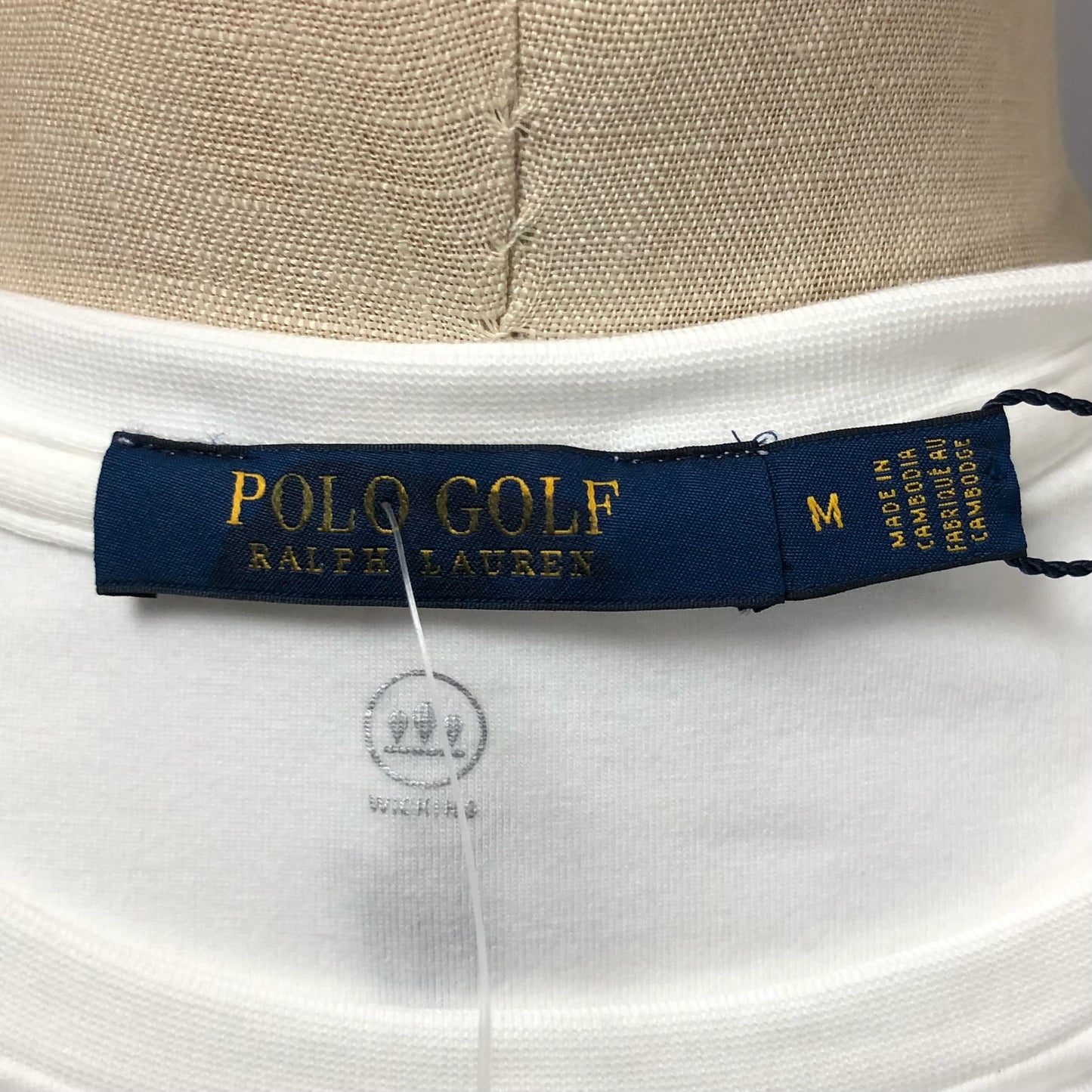 Camiseta cuello redondo de mujer Polo Ralph Lauren 🏇🏼 color blanco con diseño de Par-Tee en color azul navy y rojo Talla S y M Entalle Regular