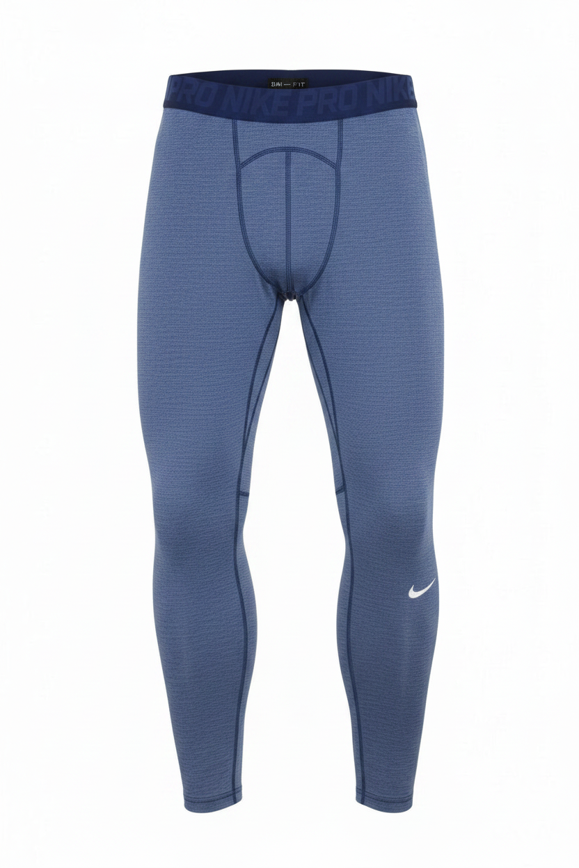 Mallas de entrenamiento licra Nike ✔️ Pro Dri-FIT 3/4 para hombre en Color azul y blanco Talla XL