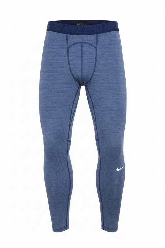 Mallas de entrenamiento licra Nike ✔️ Pro Dri-FIT 3/4 para hombre en Color azul y blanco Talla XL