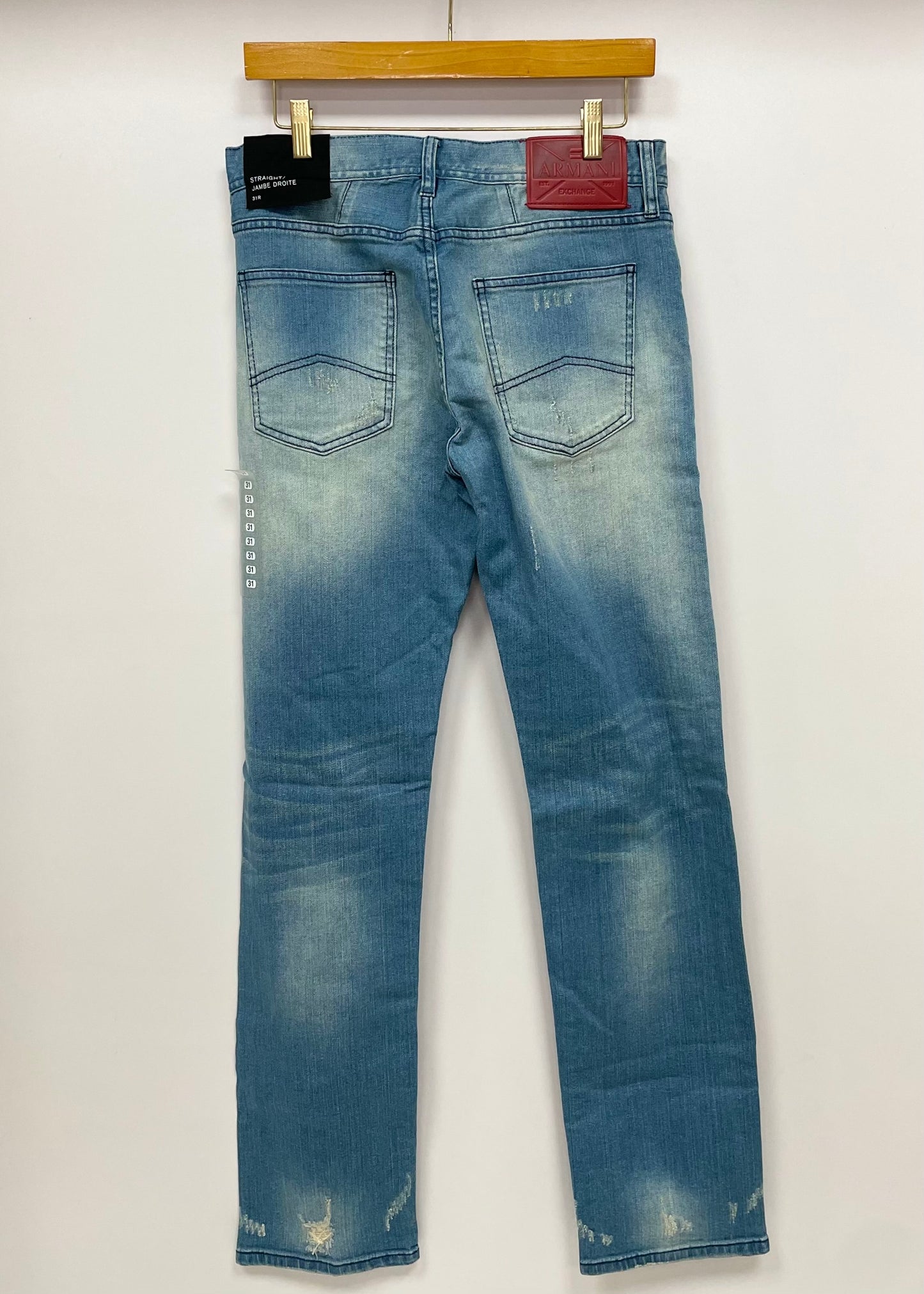 Pantalón jeans color azul claro Armani Exchange Talla 31 Corte Straight Fit