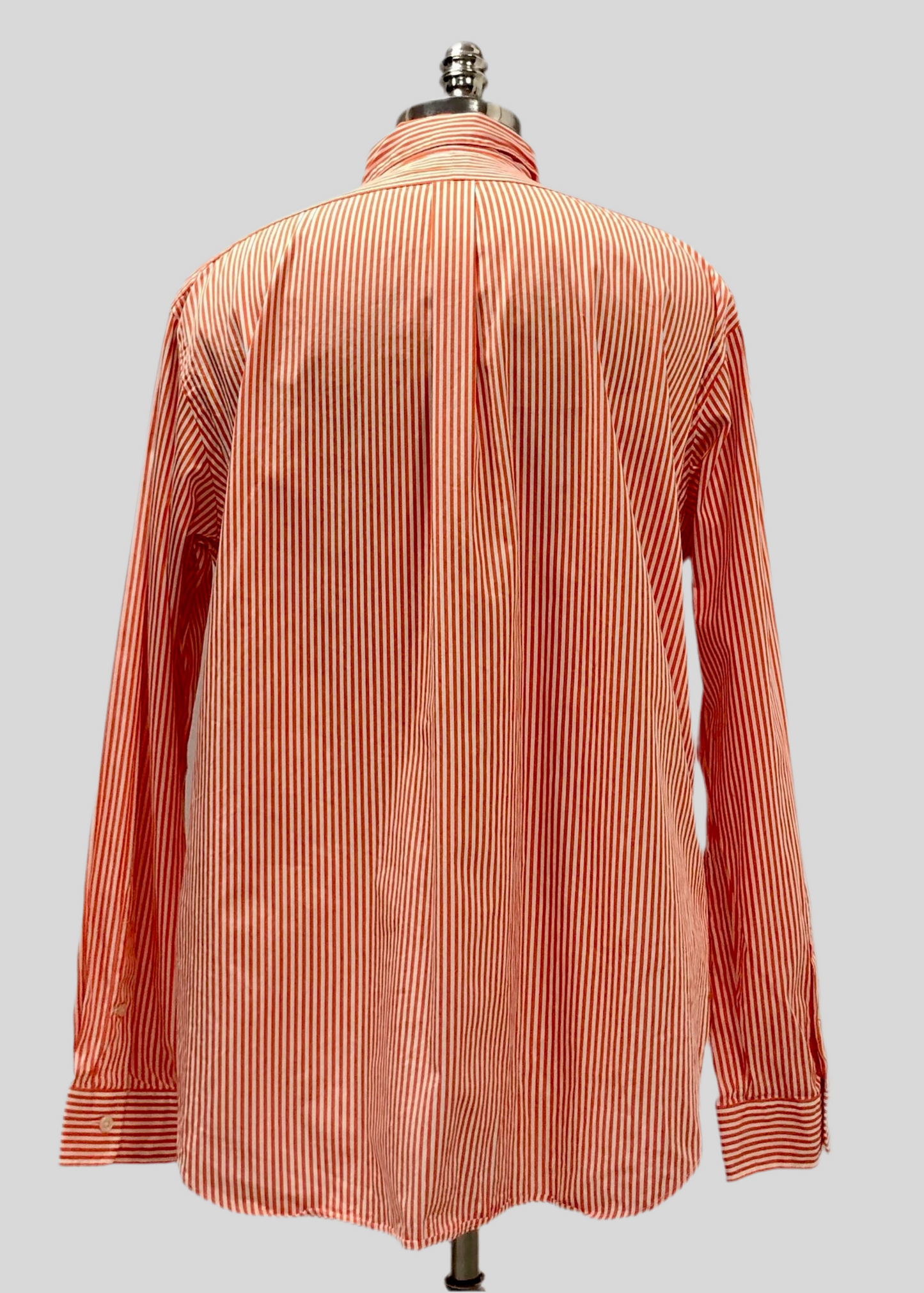 Camisa de botones Polo Ralph Lauren 🏇🏼 con patron de rayas en color naranja y blanco Talla XL Entalle Clásico