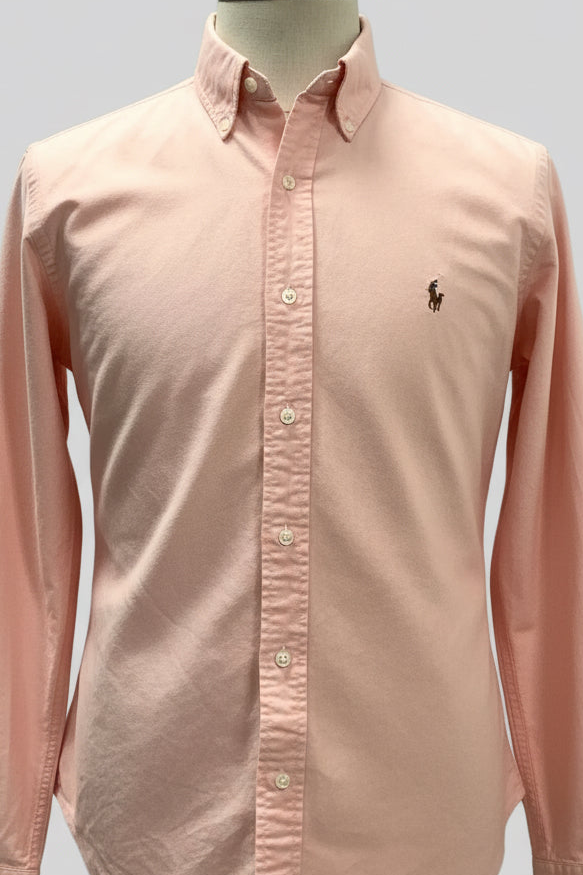 Camisa de botones Polo Ralph Lauren 🏇🏼 Oxford en color salmon Talla M Entalle Regular
