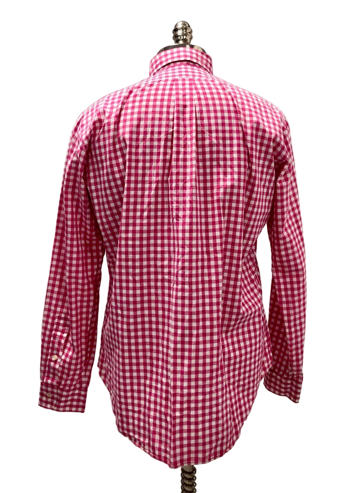 Camisa de botones Polo Ralph Lauren 🏇🏼 de cuadros gingham rosado intenso y blanco Talla M Entalle Clásico