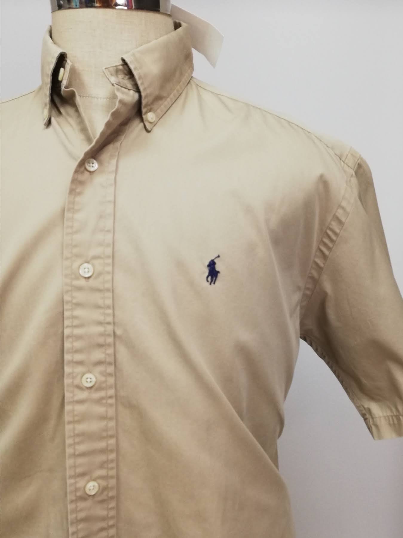 Camisa de botones Polo Ralph Lauren 🏇🏼 Color Kaki Talla L Entalle Regular(ver descripción)