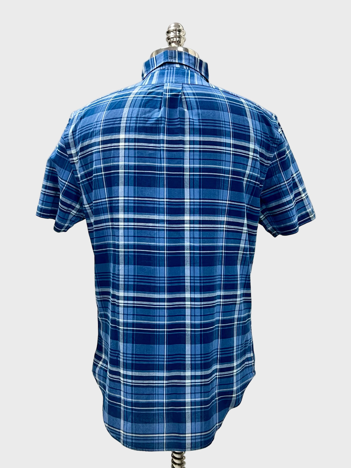 Camisa de botones Polo Ralph Lauren 🏇🏼 Oxford de cuadros en color azul, celeste y blanco Talla L Entalle Slim Fit
