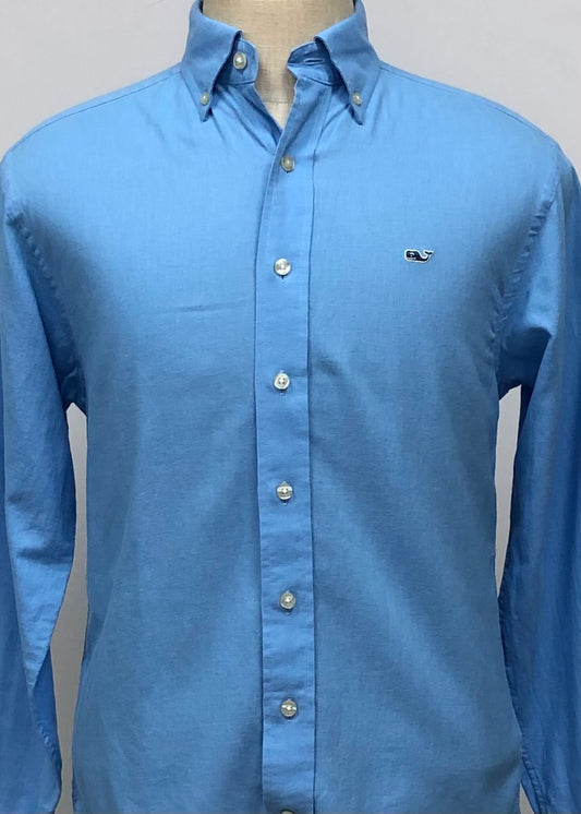 Camisa de botones Vineyard Vines 🐳  de lino color azul Talla S Entalle Regular