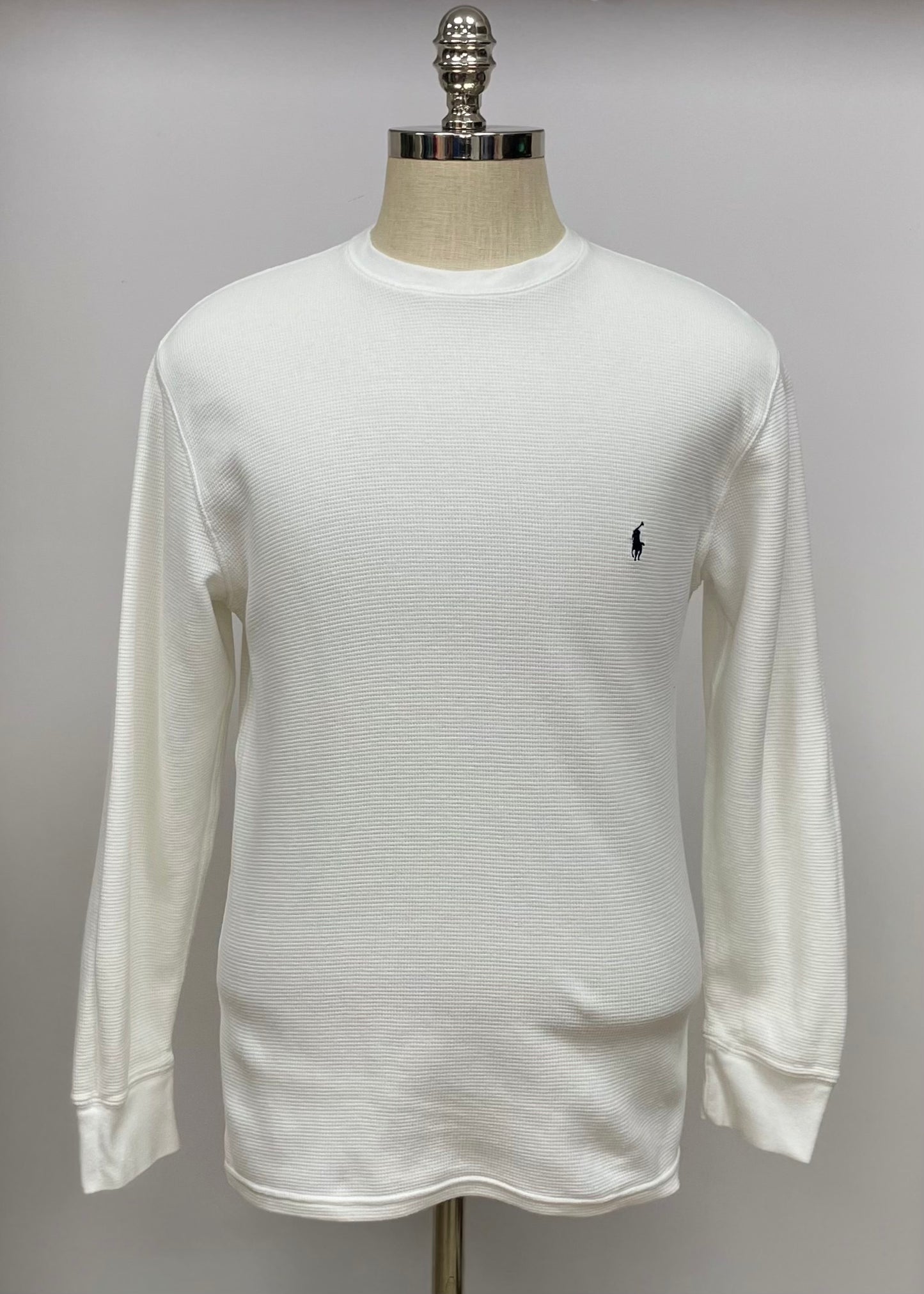 Camiseta cuello redondo Polo Ralph Lauren 🏇🏼 Waffle color blanco manga larga Talla M (ver descripción)