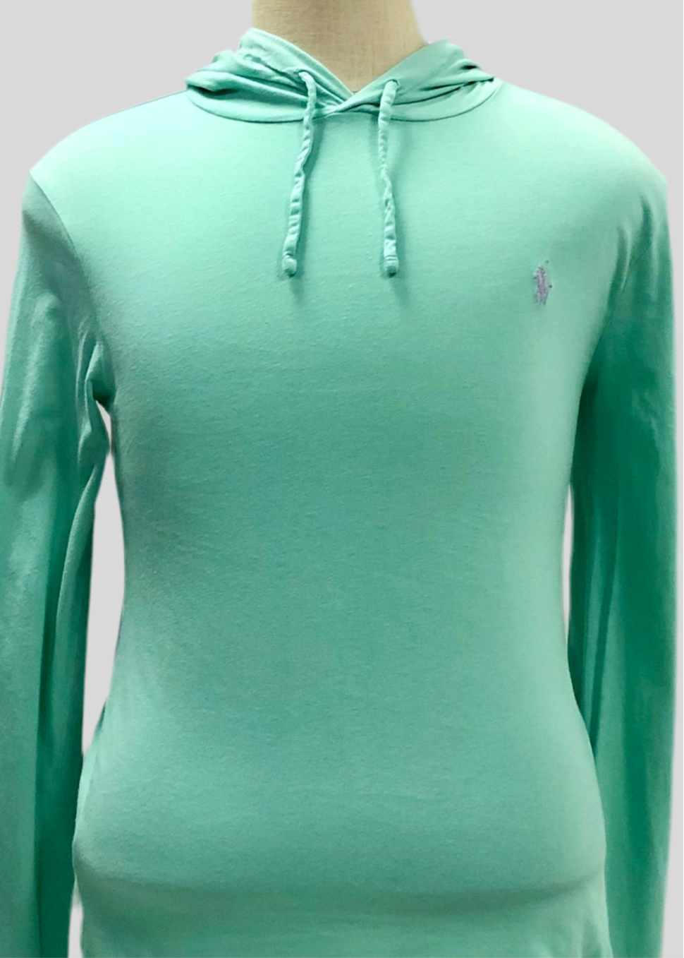 Sueter Jersey con capucha Polo Ralph Lauren 🏇🏼 color turquesa claro Talla S (ver descripción)