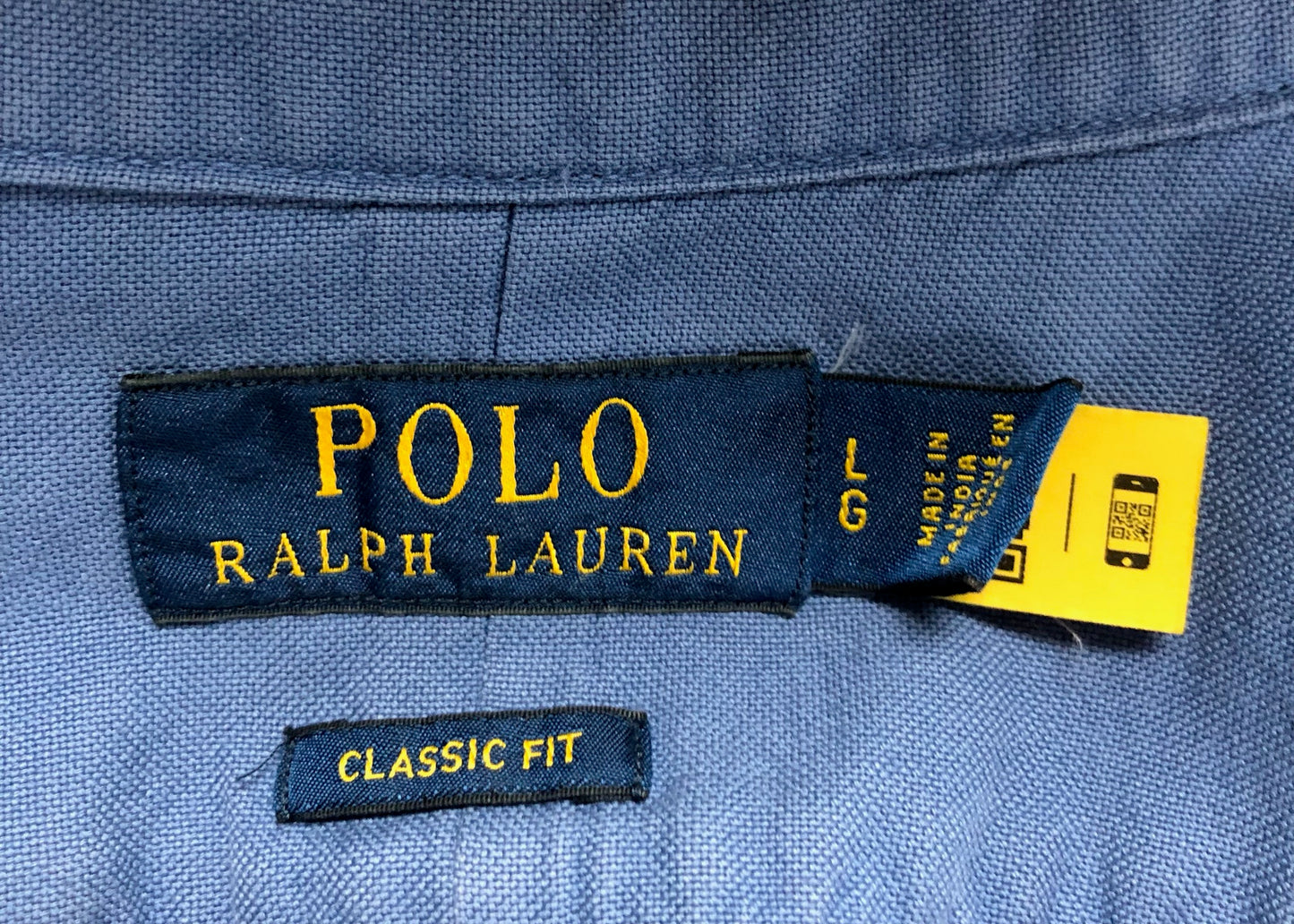 Camisa de botones Polo Ralph Lauren 🏇🏼 Oxford en color azul grisaceo Talla L Entalle Clásico