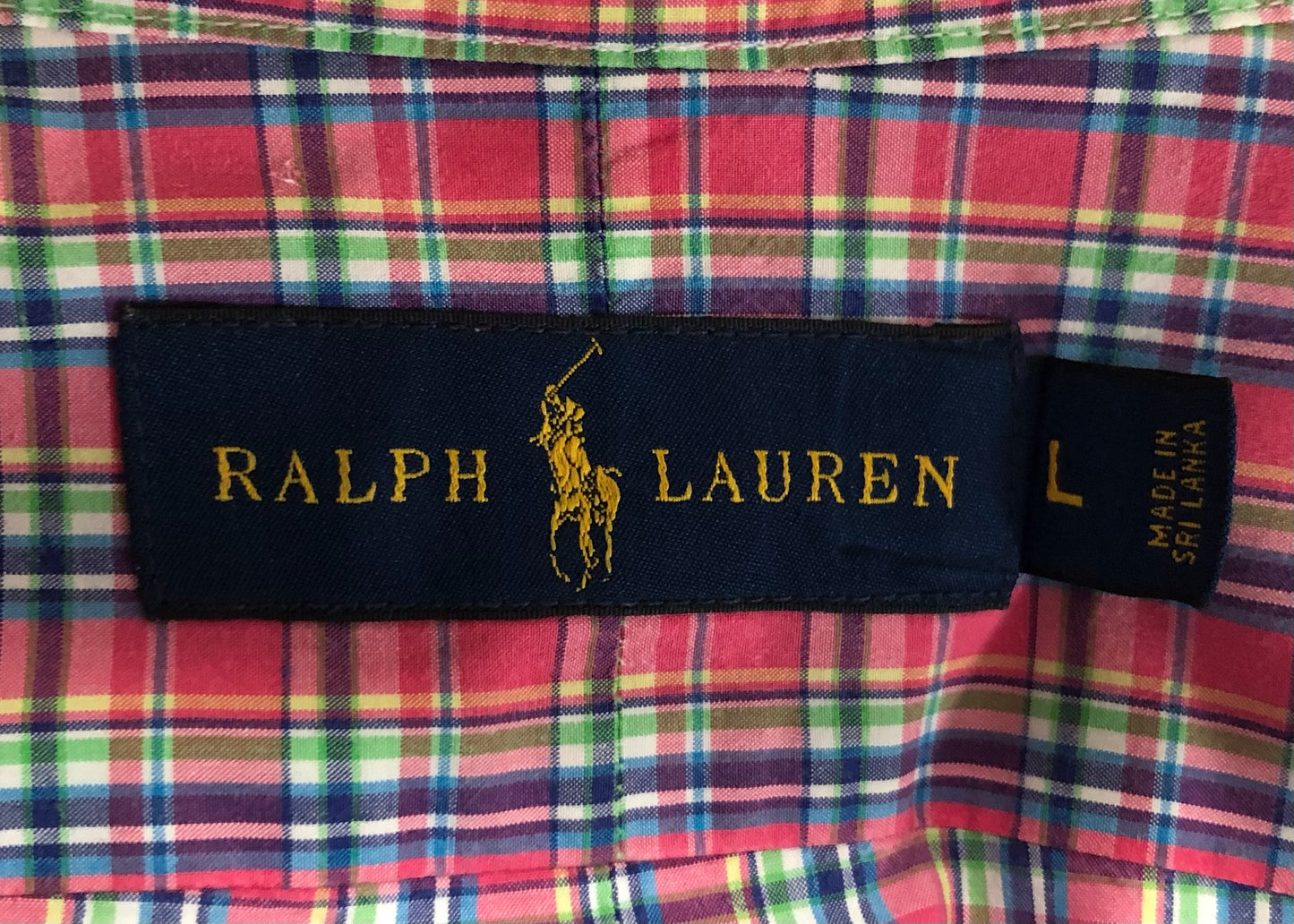 Camisa Polo Ralph Lauren 🏇🏼 de cuadros en color rojo, verde y azul Talla L Entalle Regular
