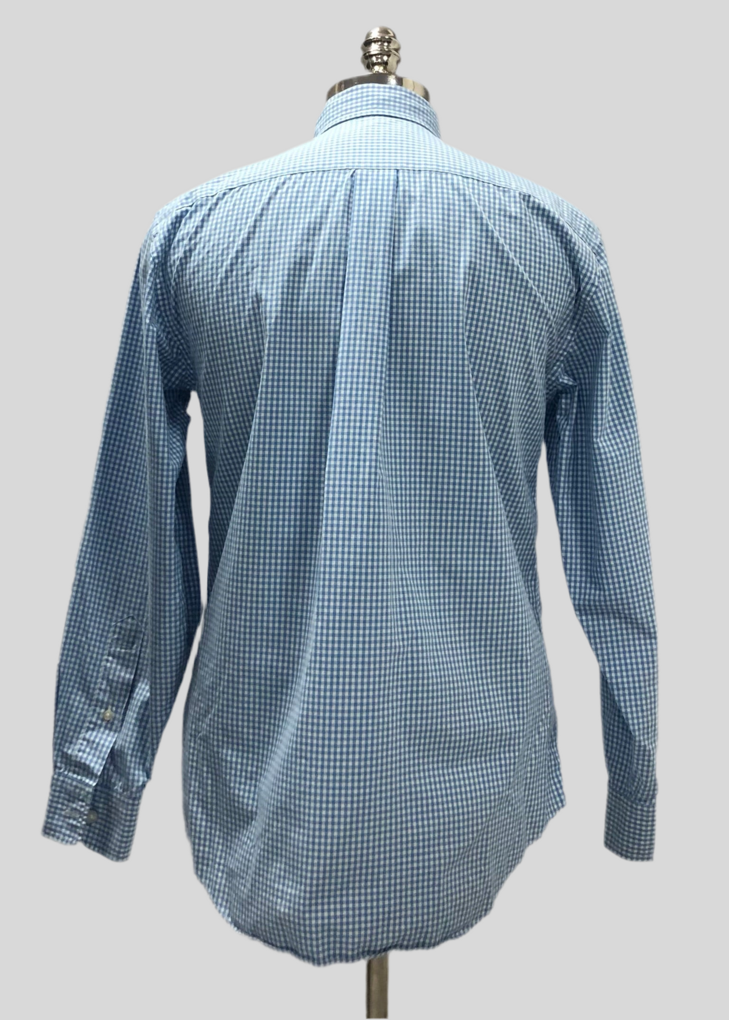 Camisa Vineyard Vines 🐳 con patron cuadros gingham en color celeste y blanco Talla M Entalle Regular