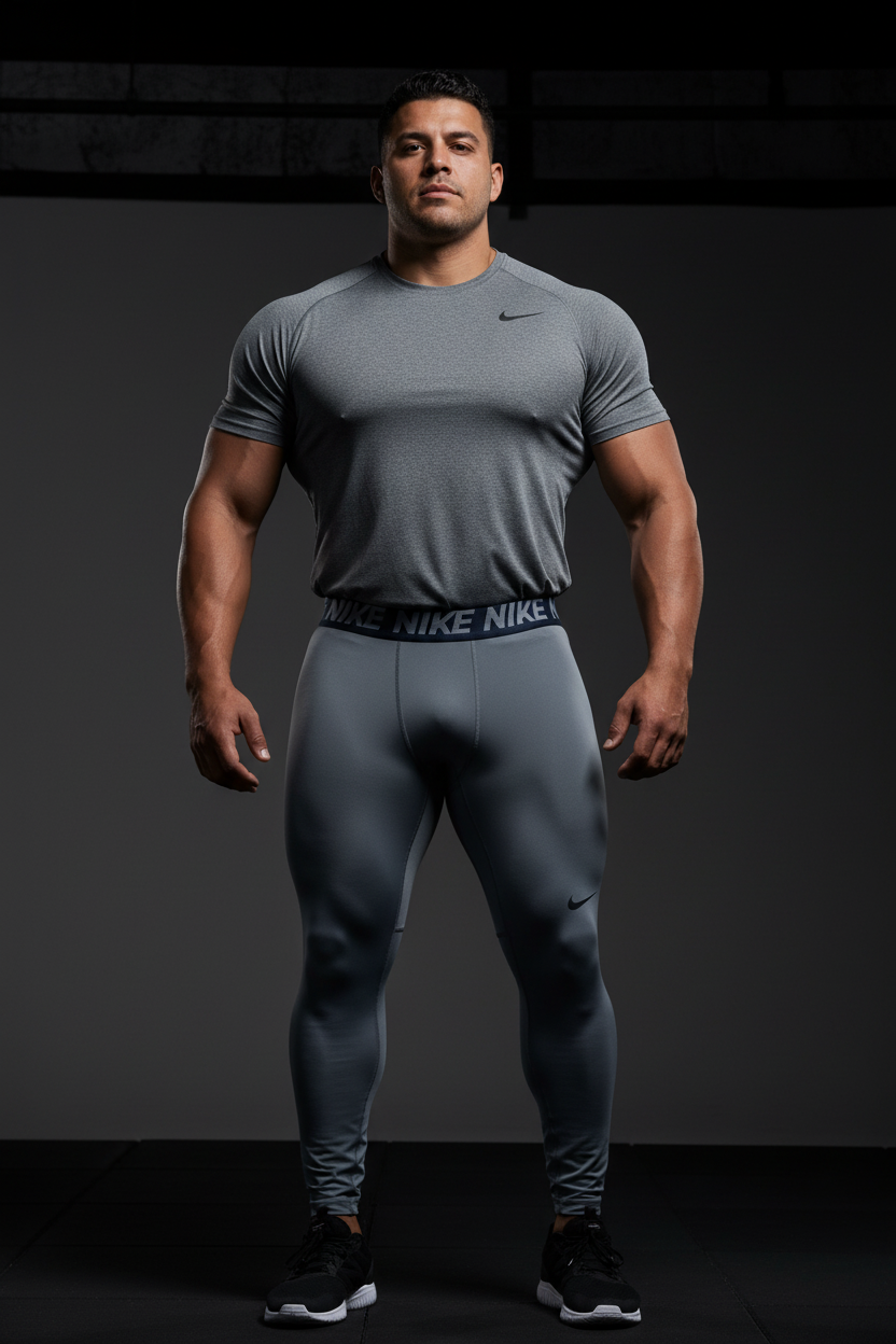 Malla de entrenamiento licra Nike ✔️ Pro Dri-FIT para hombre en Color gris cintura en negro Talla M