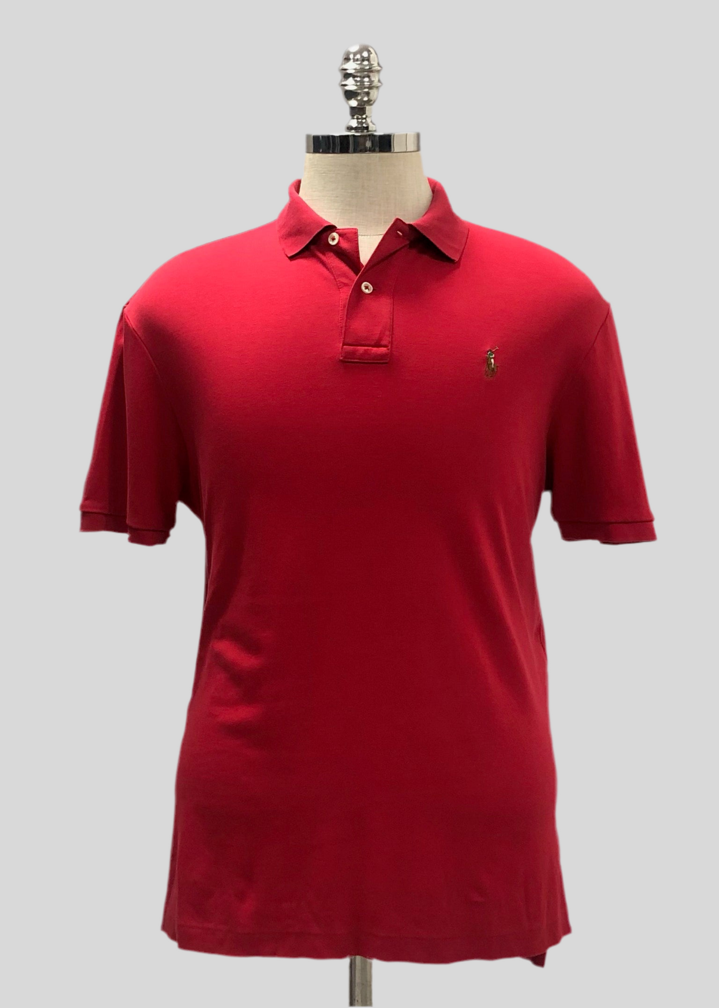 Camiseta Polo Ralph Lauren 🏇🏼 Pima color rojo Talla L Entalle Regular