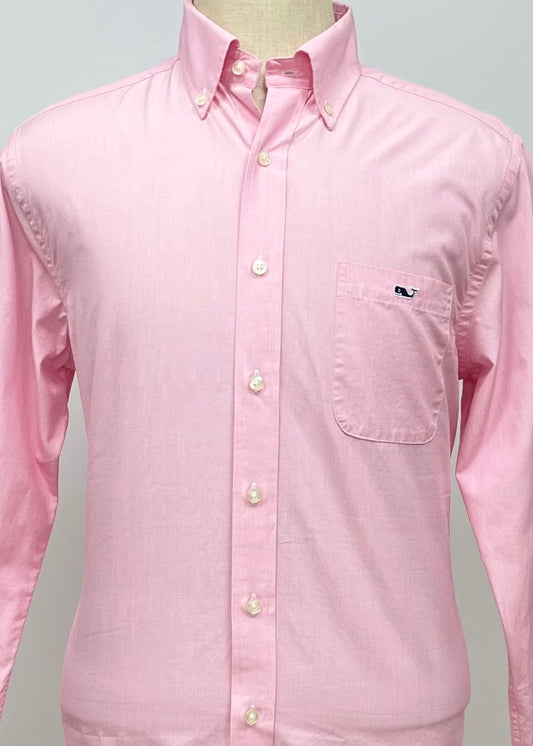 Camisa de cuadros Vineyard Vines 🐳 de ayas finas en color rosado y blanco Talla M Entalle Slim Fit