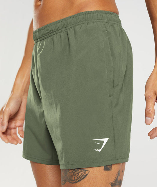 Short Deportivo Gymshark 🏋🏼‍♂️ Tela performance color verde oliva talla L