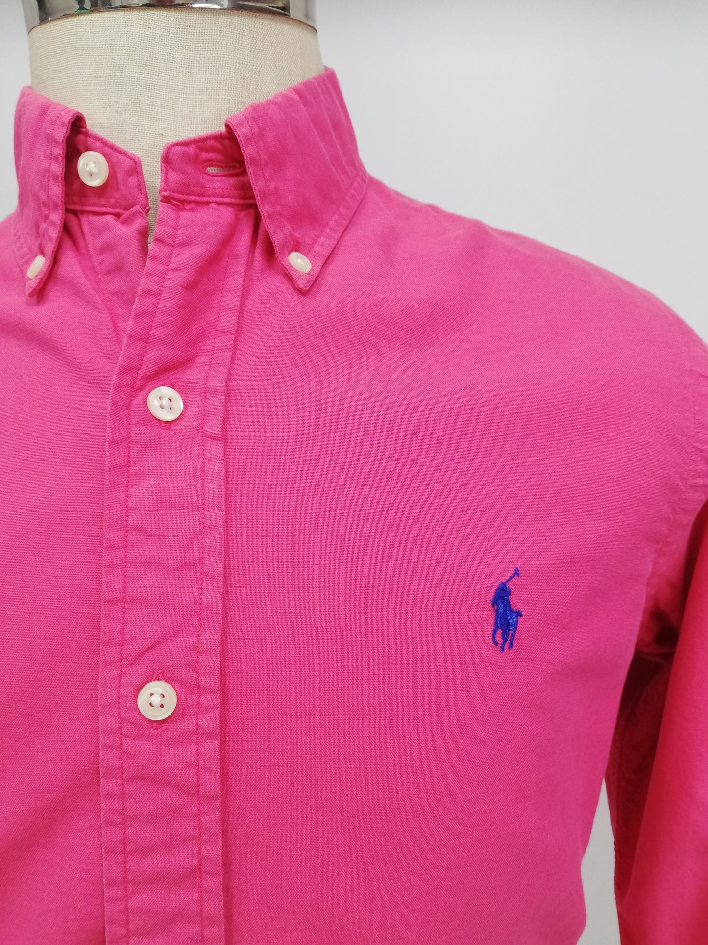 Camisa de botones Polo Ralph Lauren 🏇🏼 color rosado magenta Talla S Entalle Regular (ver descripción)