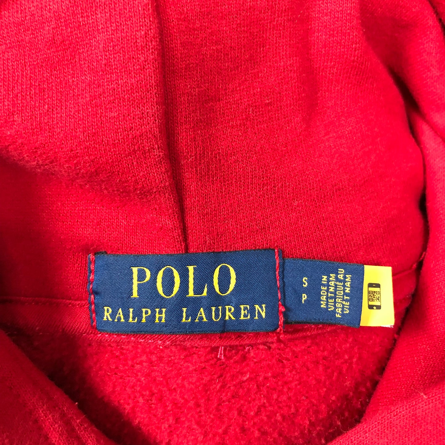 Sudadera Hoodie Polo Ralph Lauren 🏇🏼 color rojo y logo en letras multicolor Talla S