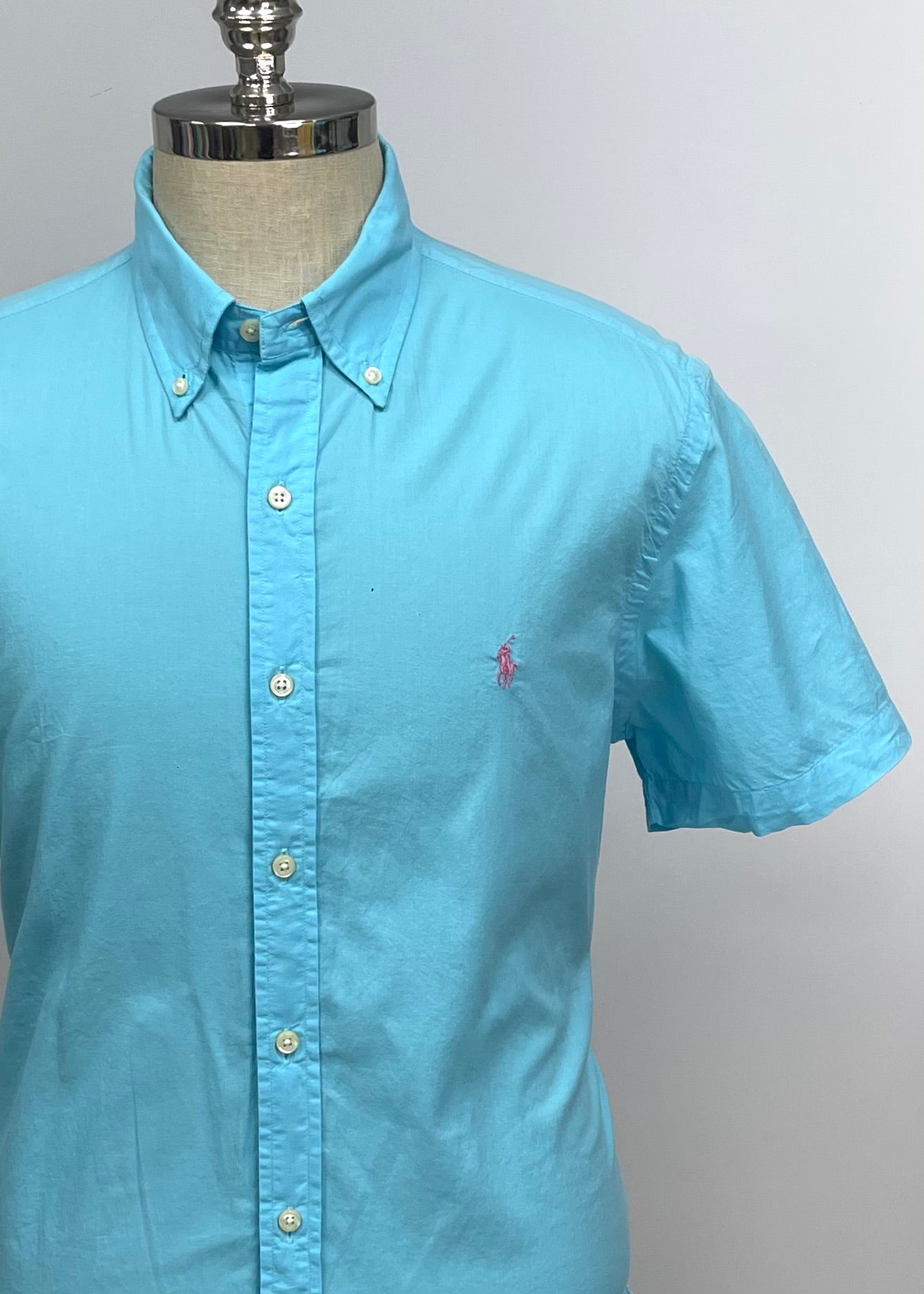 Camisa de botones Polo Ralph Lauren 🏇🏼 color turquesa Talla L Entalle Clásico