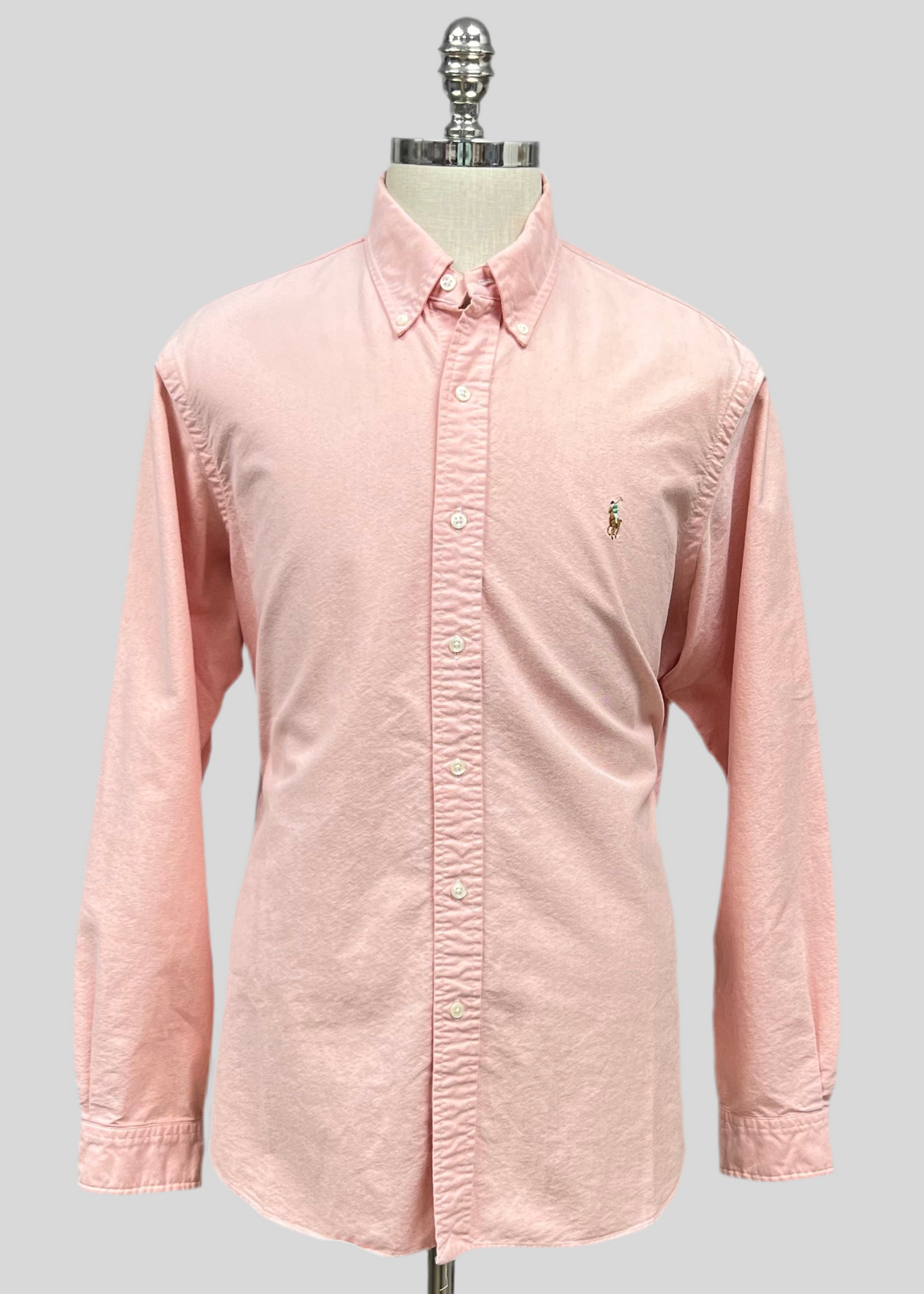 Camisa de botones Polo Ralph Lauren 🏇🏼 Oxford en color salmon Talla L Entalle Regular