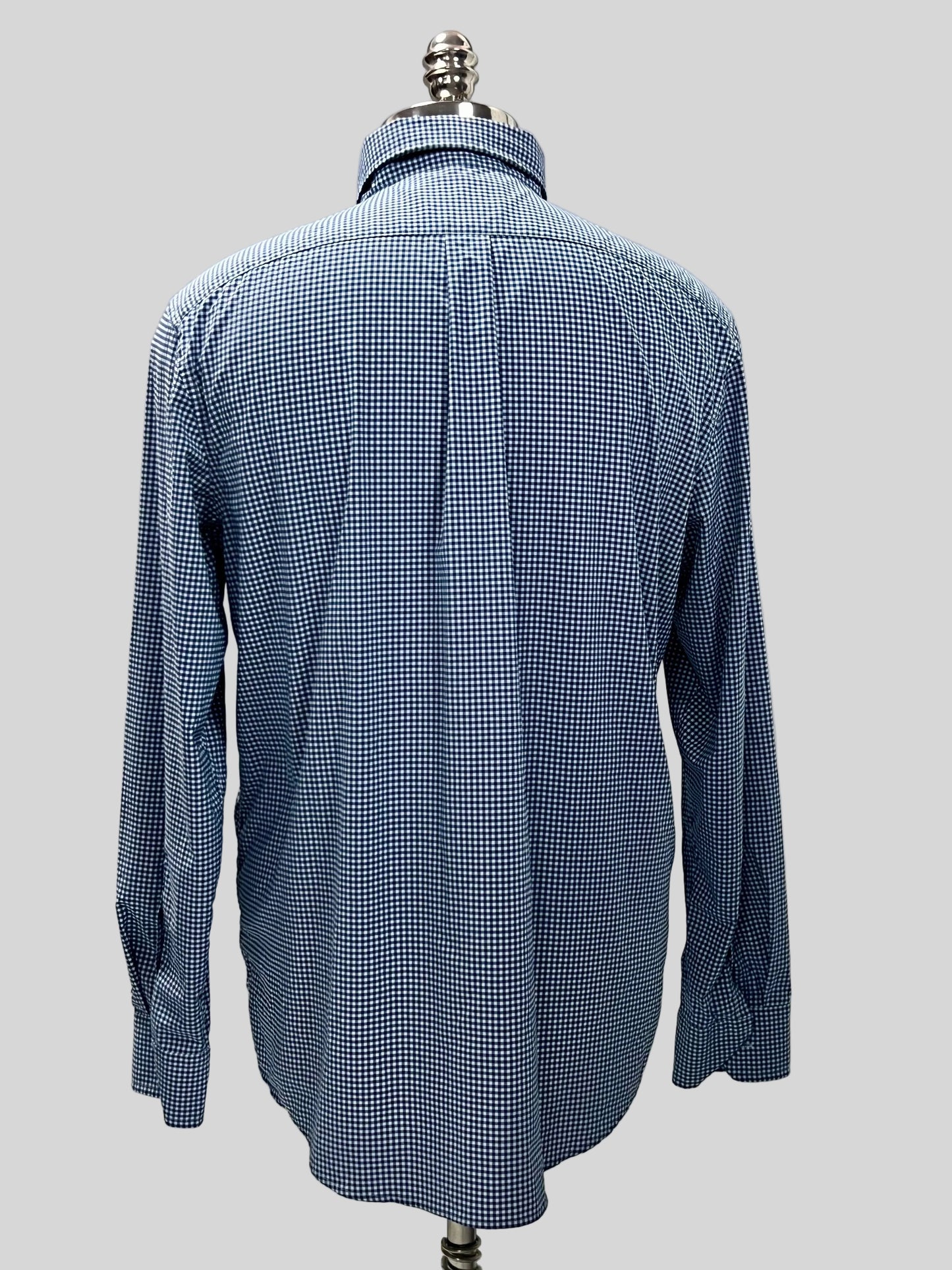 Camisa Vineyard Vines 🐳 Performance de cuadros gingham en color azul navy y blanco Talla M Entalle Clásico