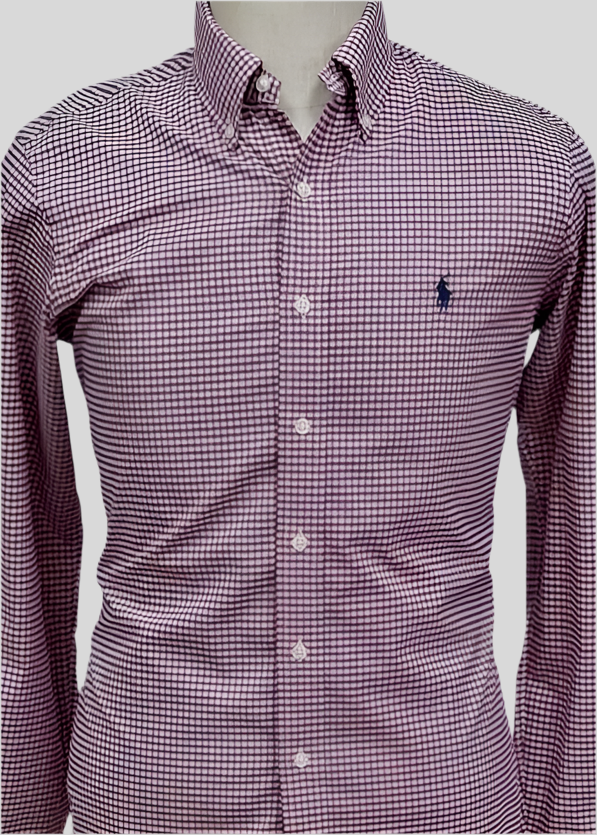 Camisa Polo Ralph Lauren 🏇🏼 Performance con patron de cuadros gingham rojo y blanco Talla L Entalle Clásico