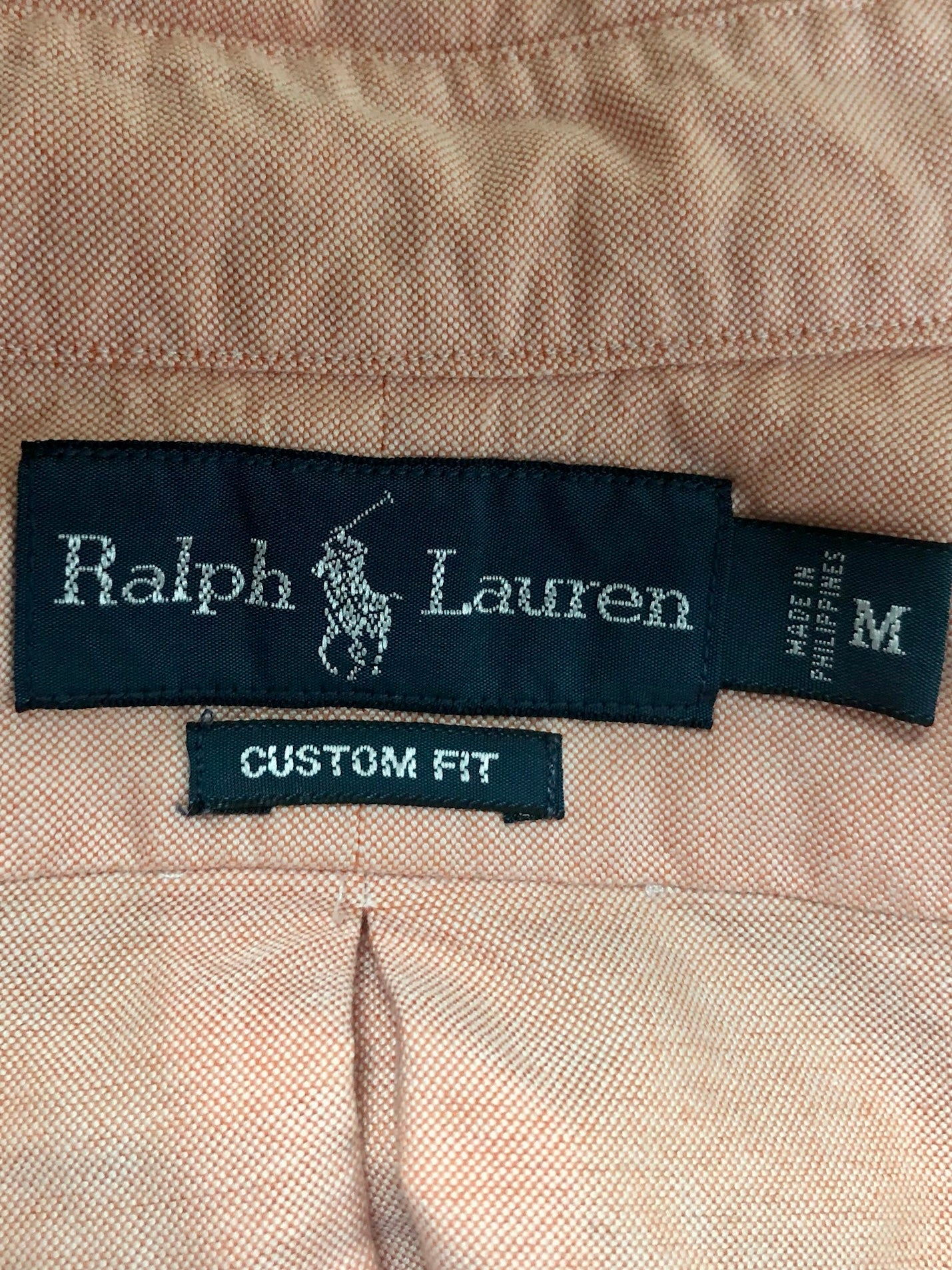 Camisa de botones Polo Ralph Lauren 🏇🏼 Oxford en color salmon Talla M Entalle Custom Fit
