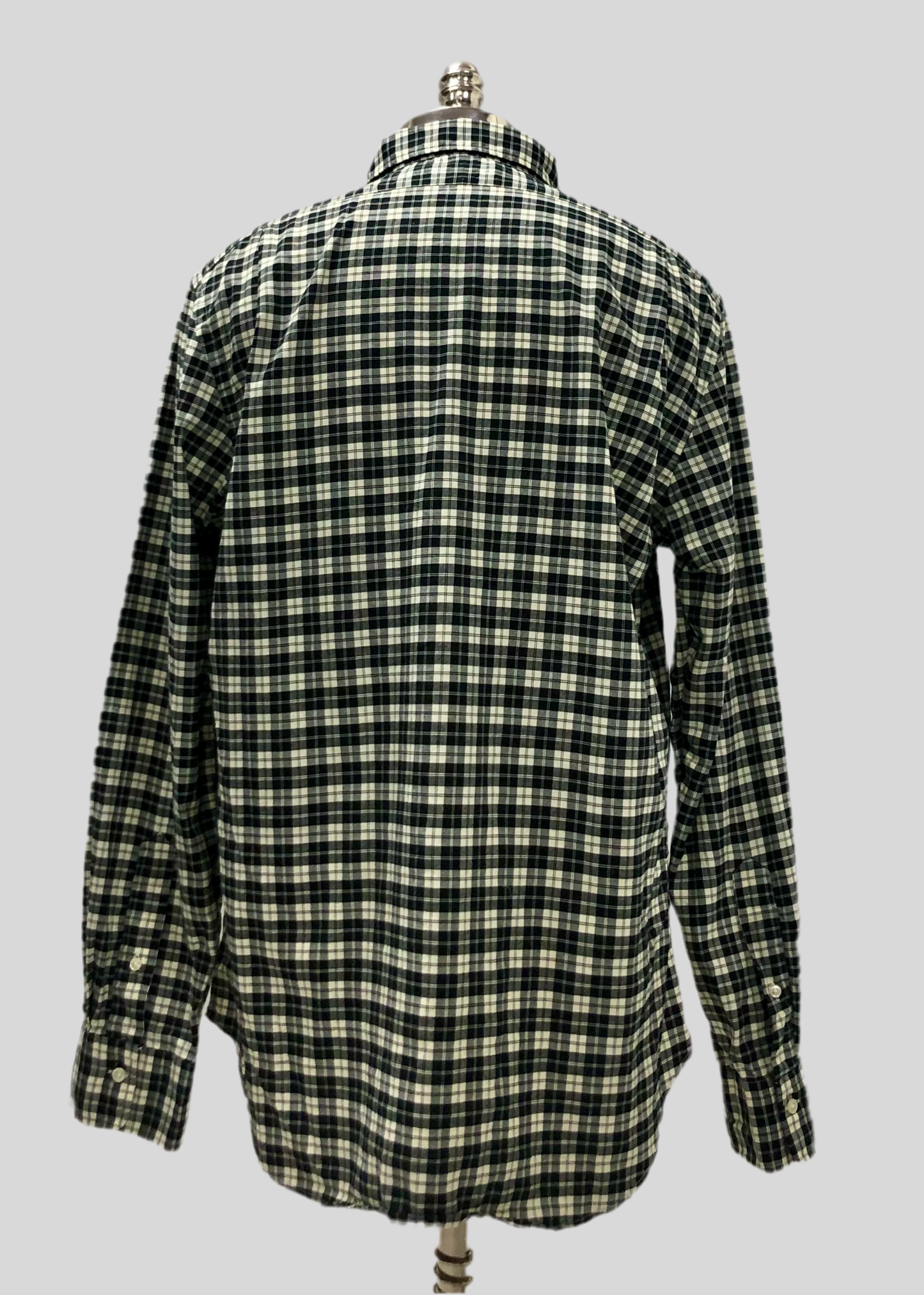 Camisa Polo Ralph Lauren 🏇🏼 con patron de cuadros negro y blanco Talla XL Entalle Slim Fit