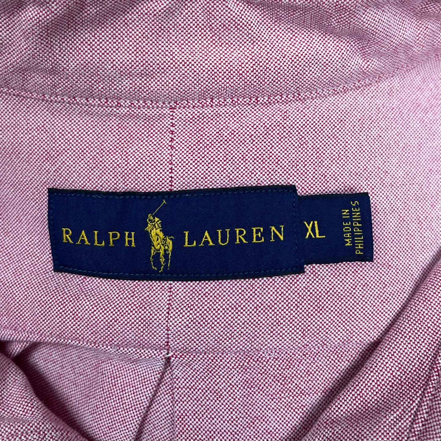Camisa de botones Polo Ralph Lauren 🏇🏼 Oxford en color rosado oscuro Talla XL Entalle Clásico
