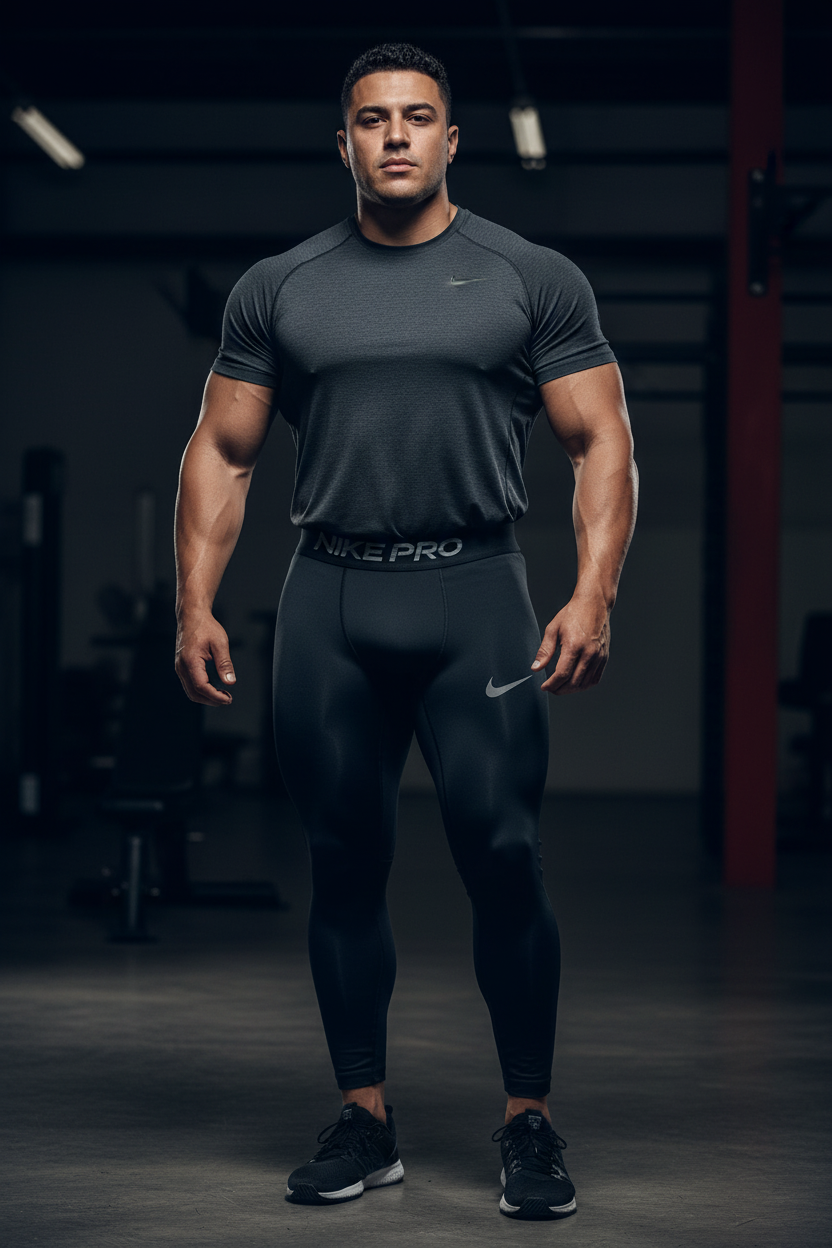 Malla de entrenamiento licra Nike ✔️ Pro Dri-FIT de 3/4 de largo para hombre en Color negro cintura negro Talla S