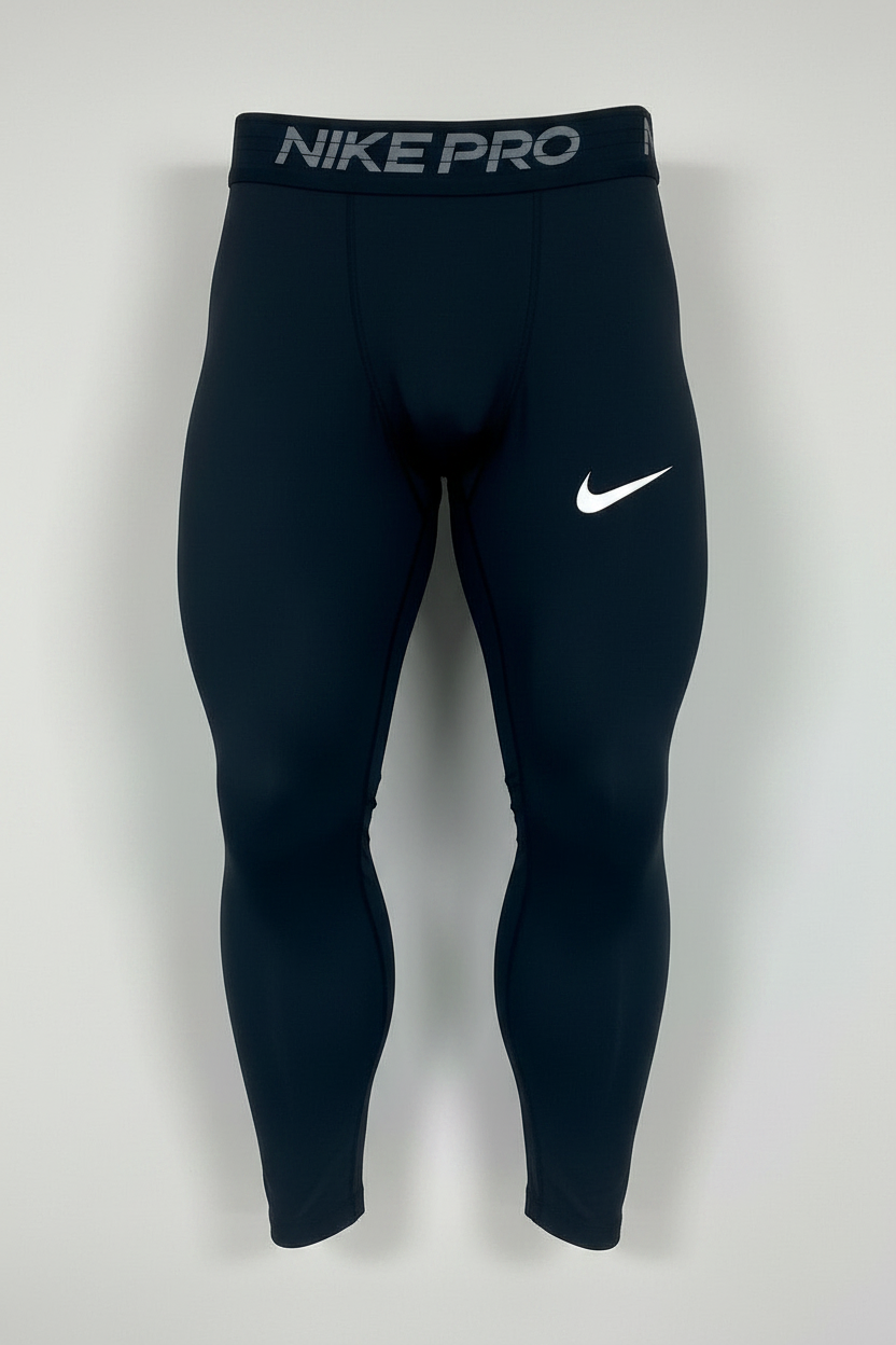 Malla de entrenamiento licra Nike ✔️ Pro Dri-FIT de 3/4 de largo para hombre en Color negro cintura negro Talla S