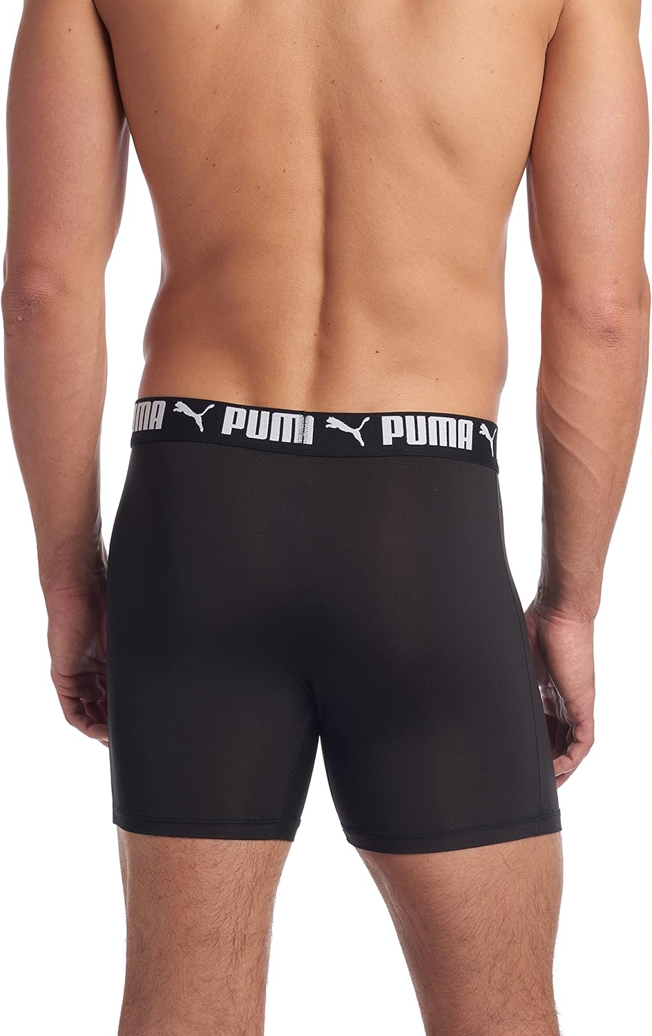 Combo de 3 Boxers Briefs Puma 🐆 Tela Performance color Negro y logo blanco Talla S