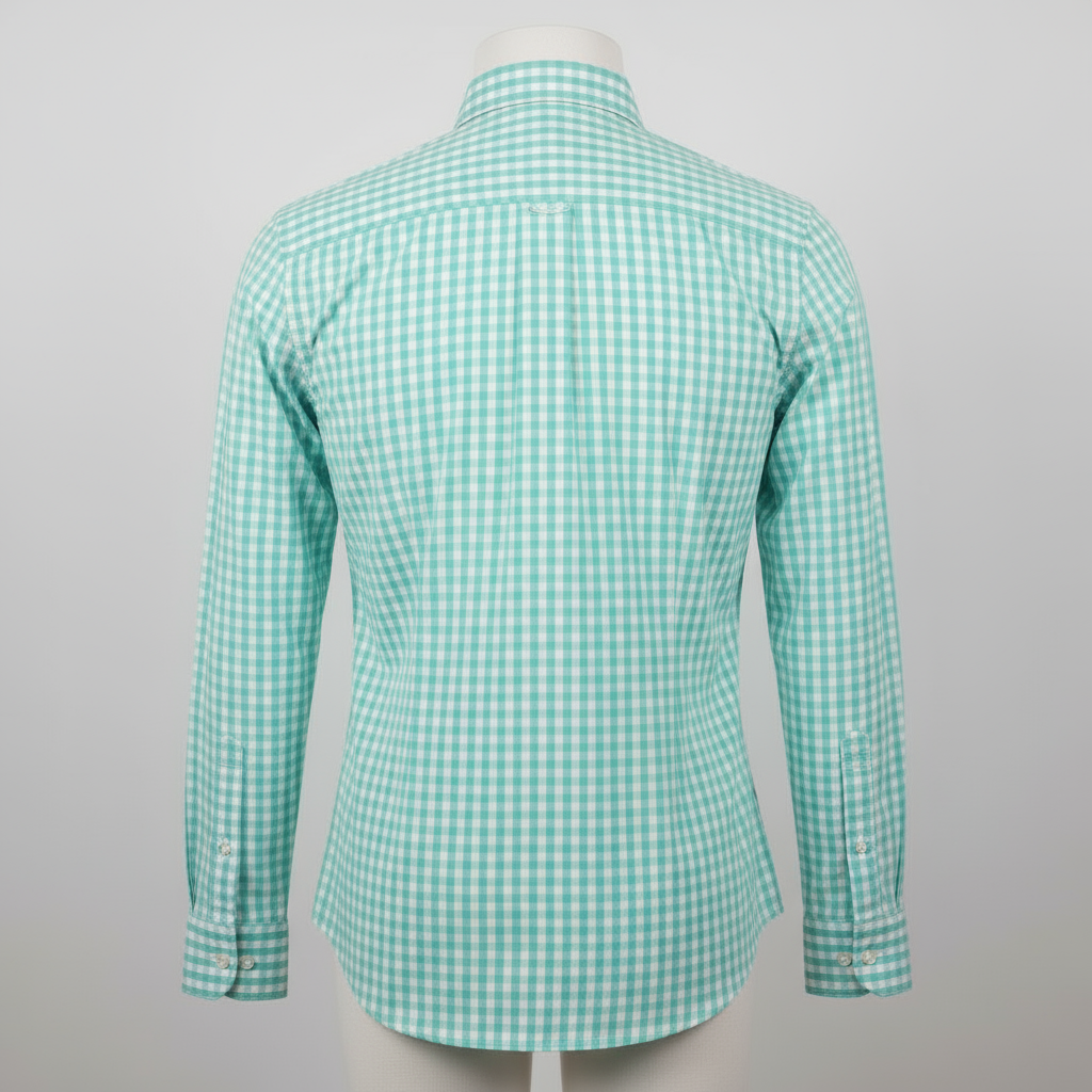 Camisa de botones Vineyard Vines 🐳 de cuadros en color turquesa y blanco Talla M Entalle Slim Fit