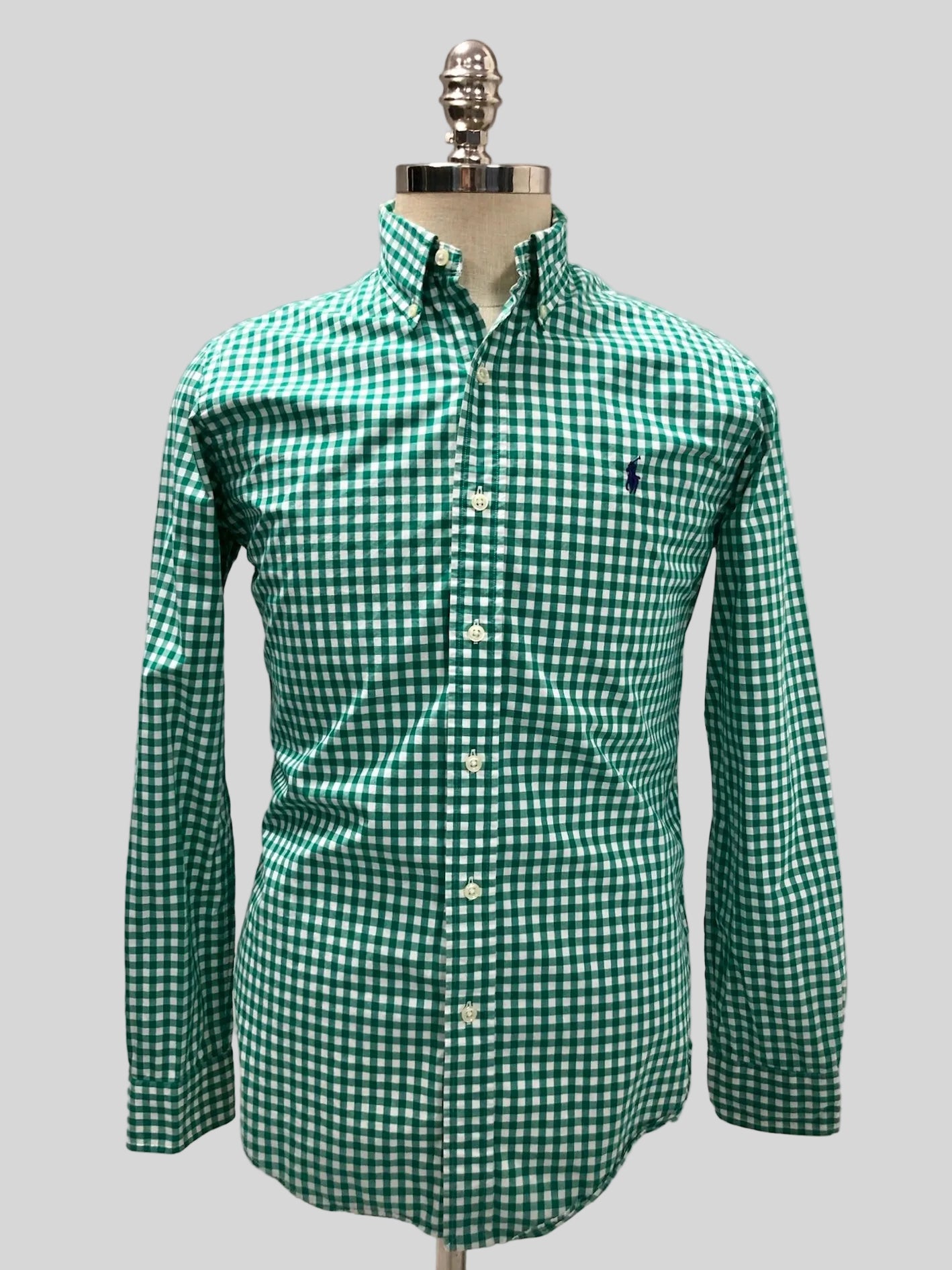 Camisa de botones Polo Ralph Lauren 🏇🏼 de cuadros gingham color verde y blanco Talla S Entalle Regular