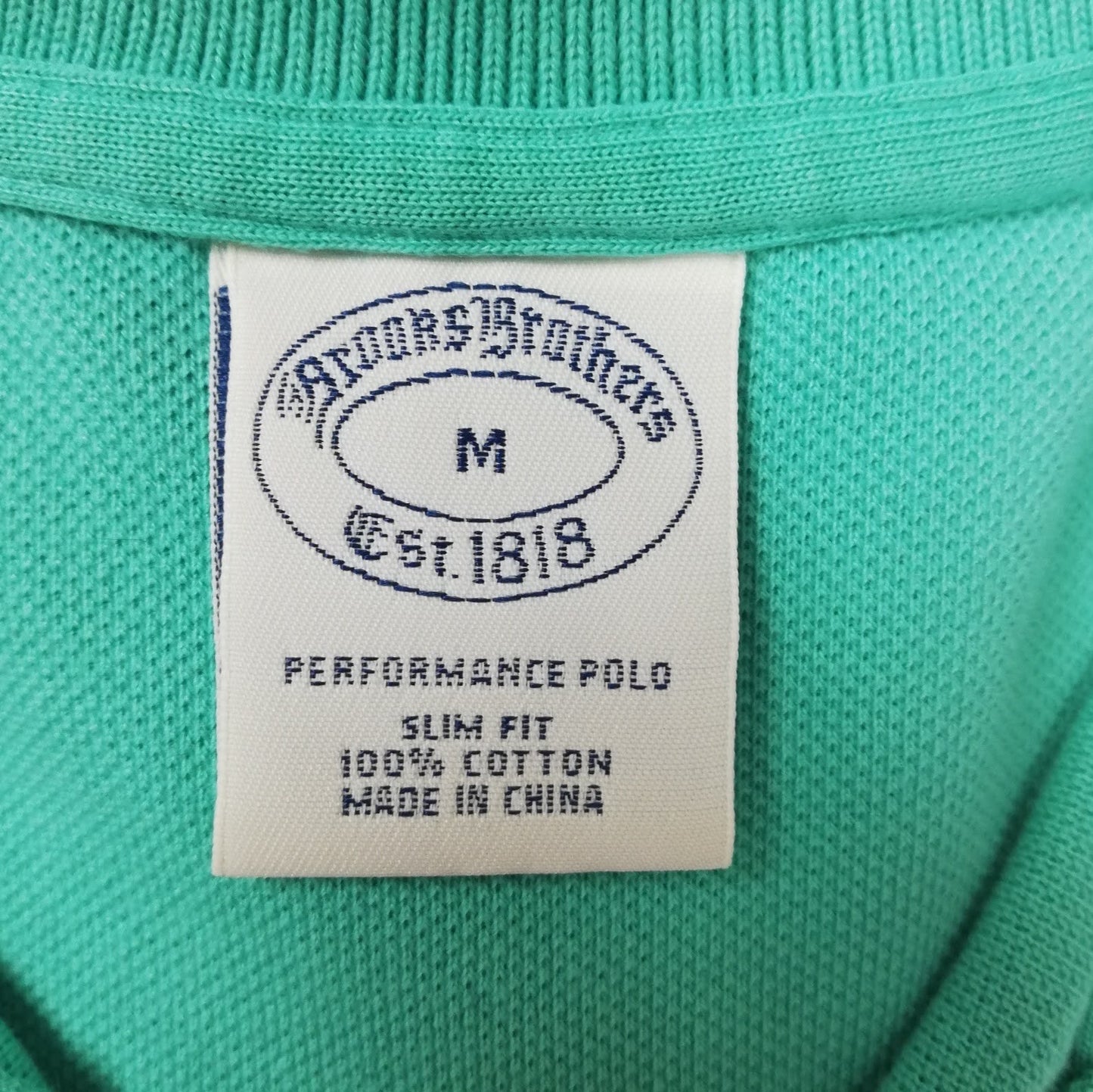 Camiseta Polo Brooks Brothers 🐑 color verde Talla M Slim Fit