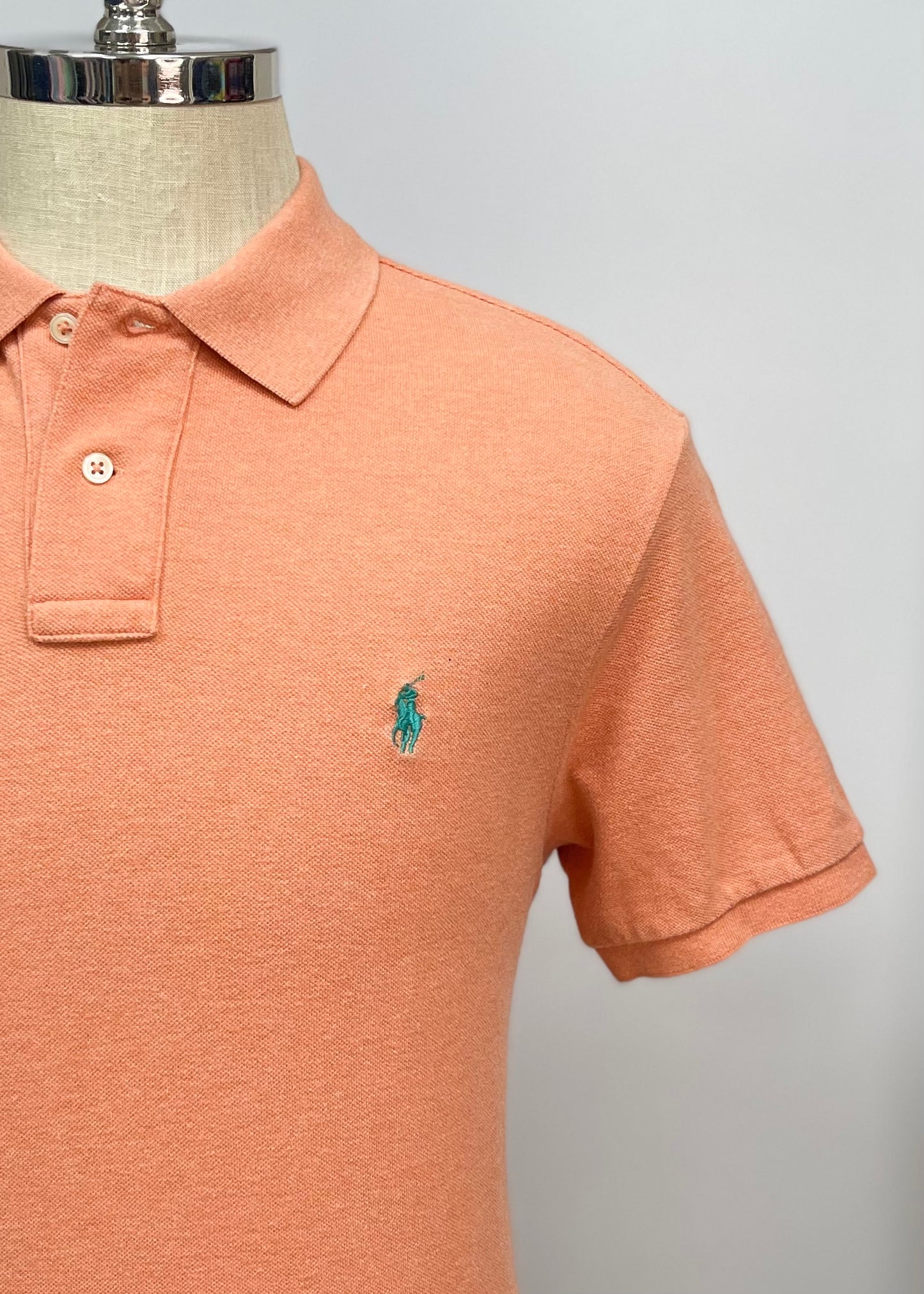 Camiseta Polo Ralph Lauren 🏇🏼color naranja Talla XL Entalle Custom Fit