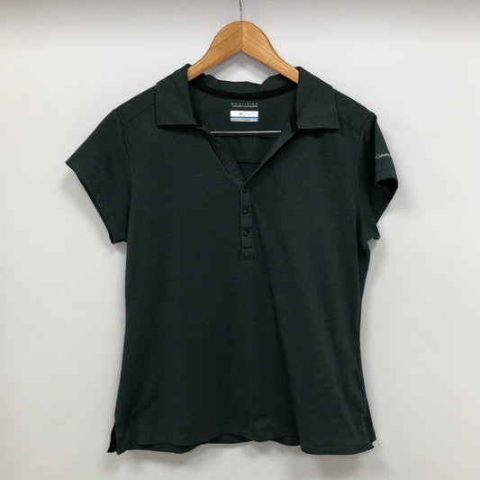 Camiseta polo de mujer Columbia 🔹color negro con Omni Wick Manga corta Talla XL