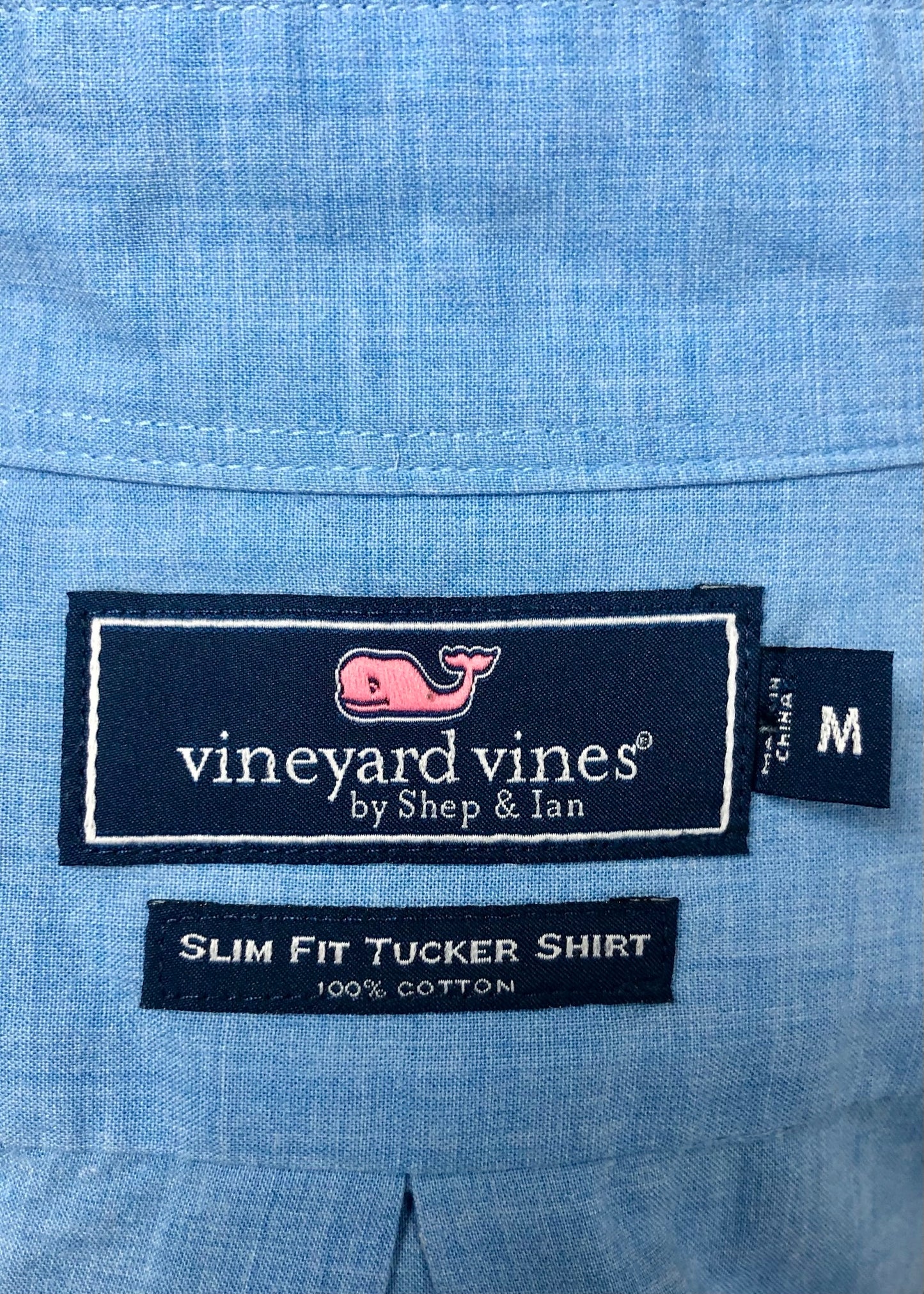Camisa de botones Vineyard Vines 🐳 Color Azul claro Talla M Entalle Slim Fit